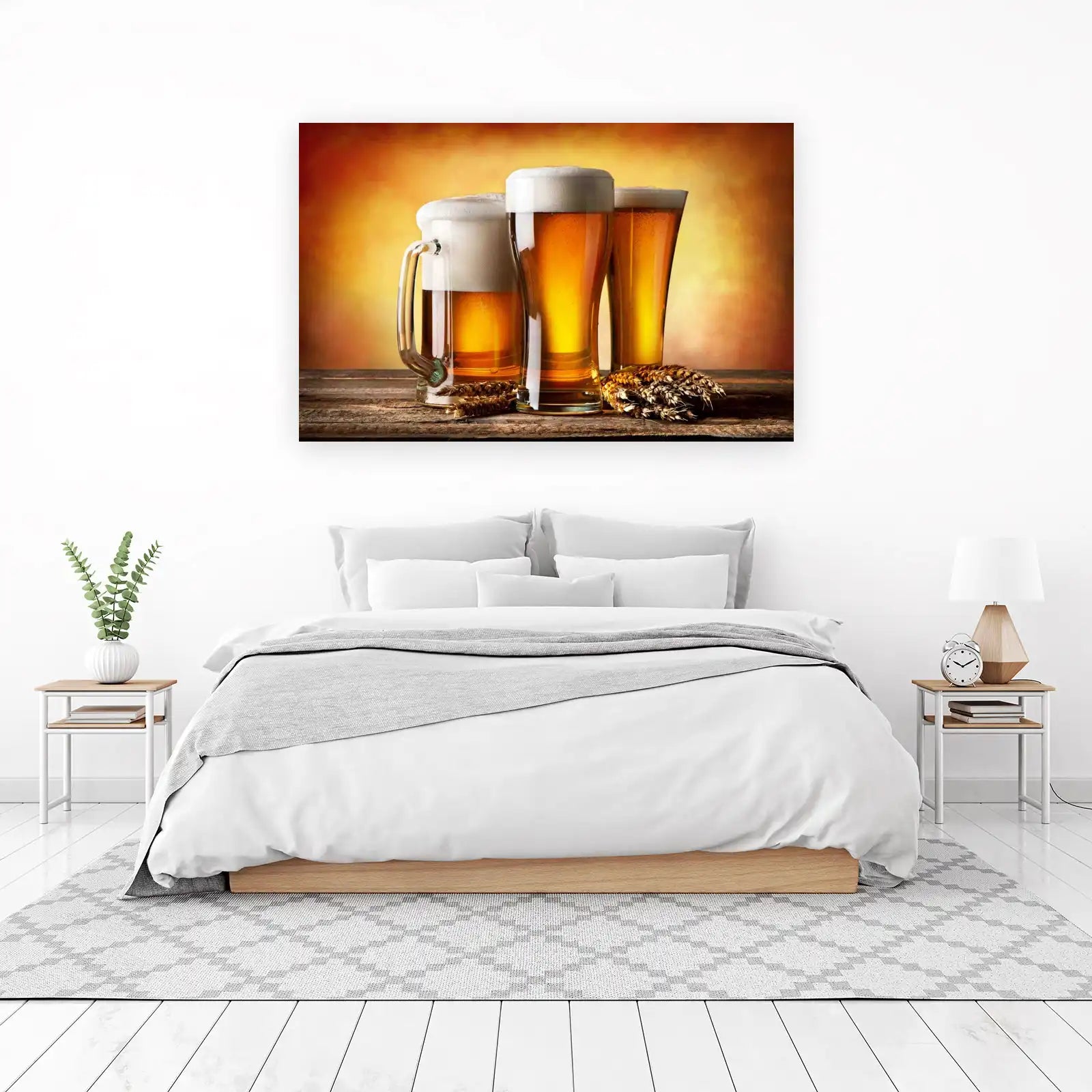 Refreshing Beer Glasses Still Life Wall Art