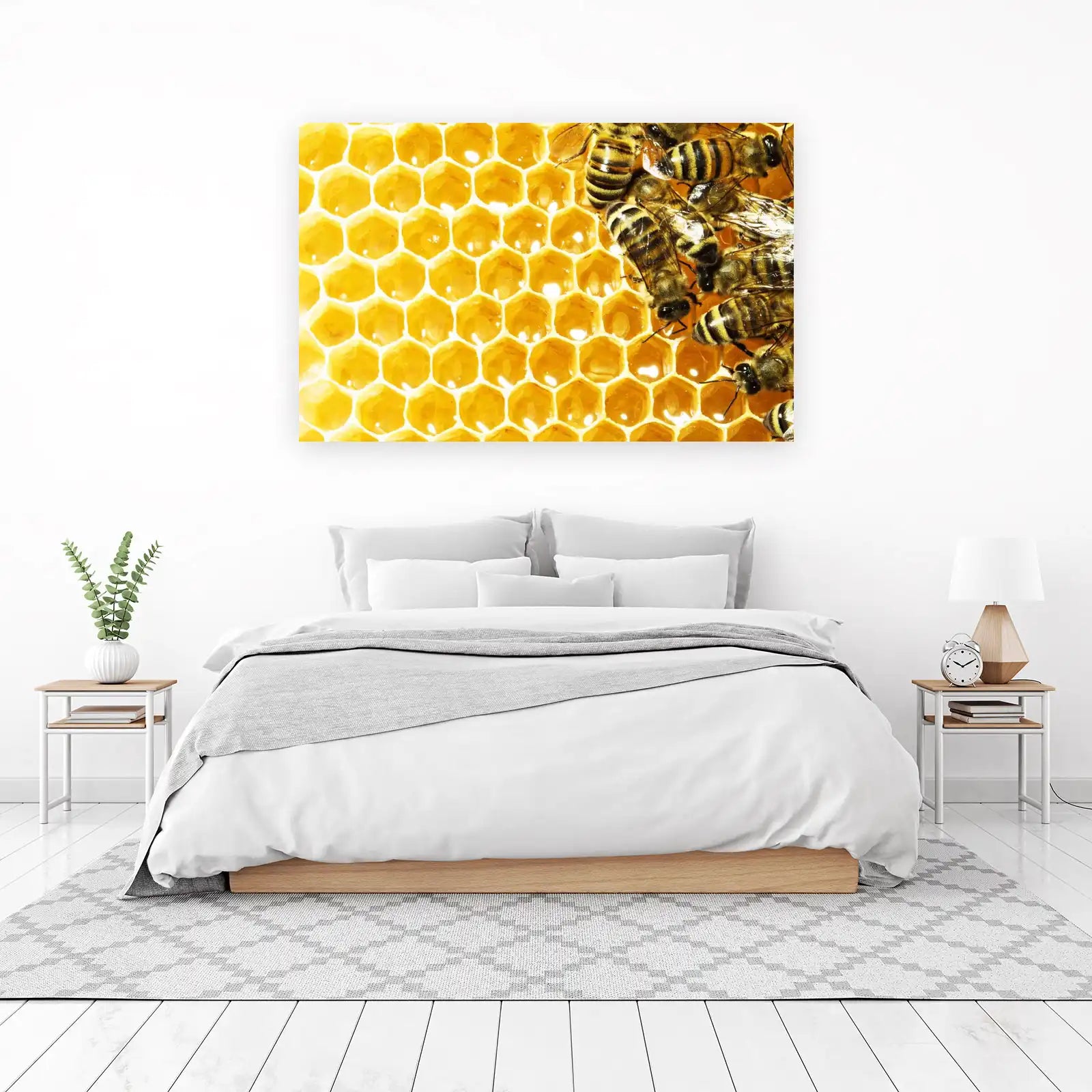 Busy Bee Honeycomb Wall Art - Nature Art
