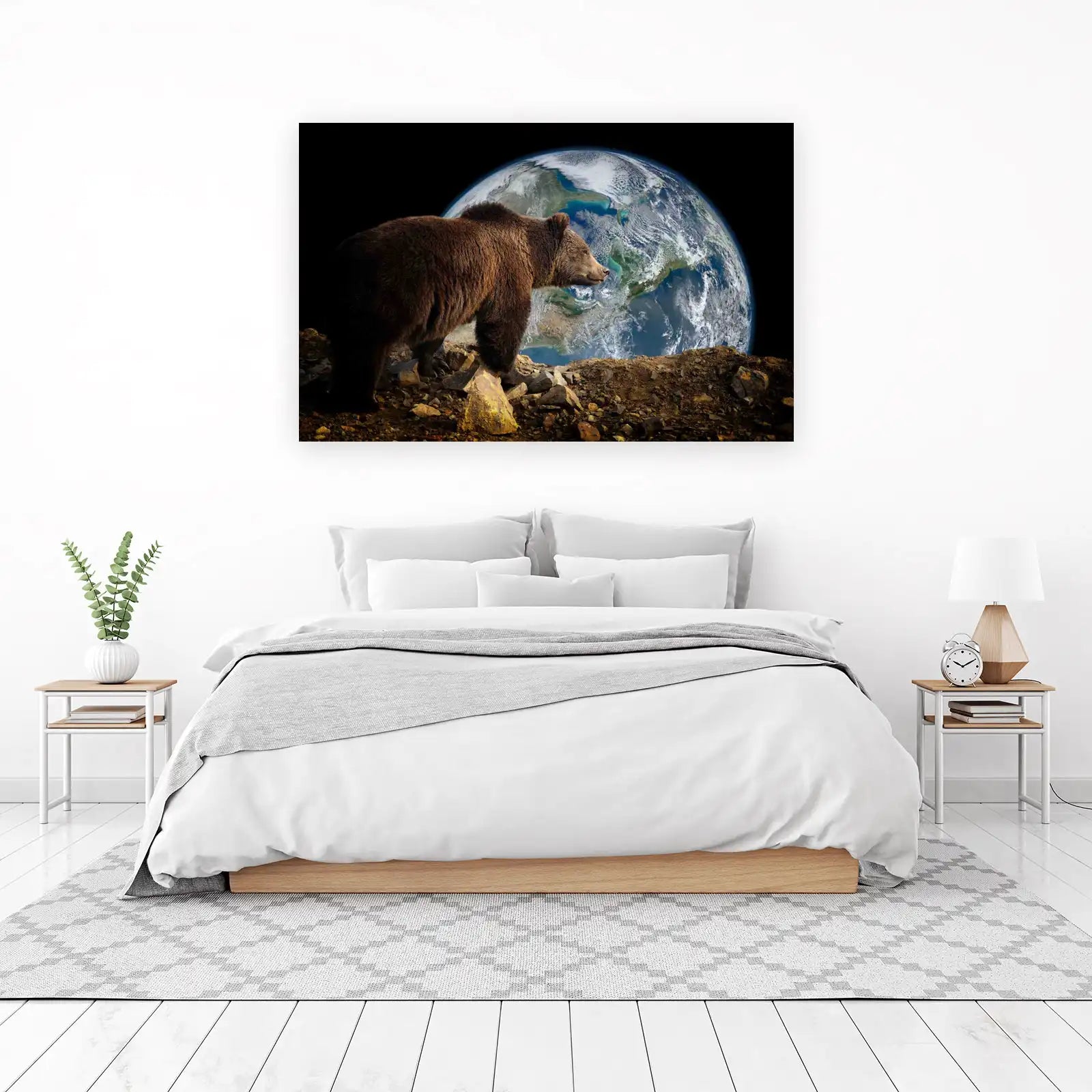 Majestic Bear Overlooking Earth Wall Art