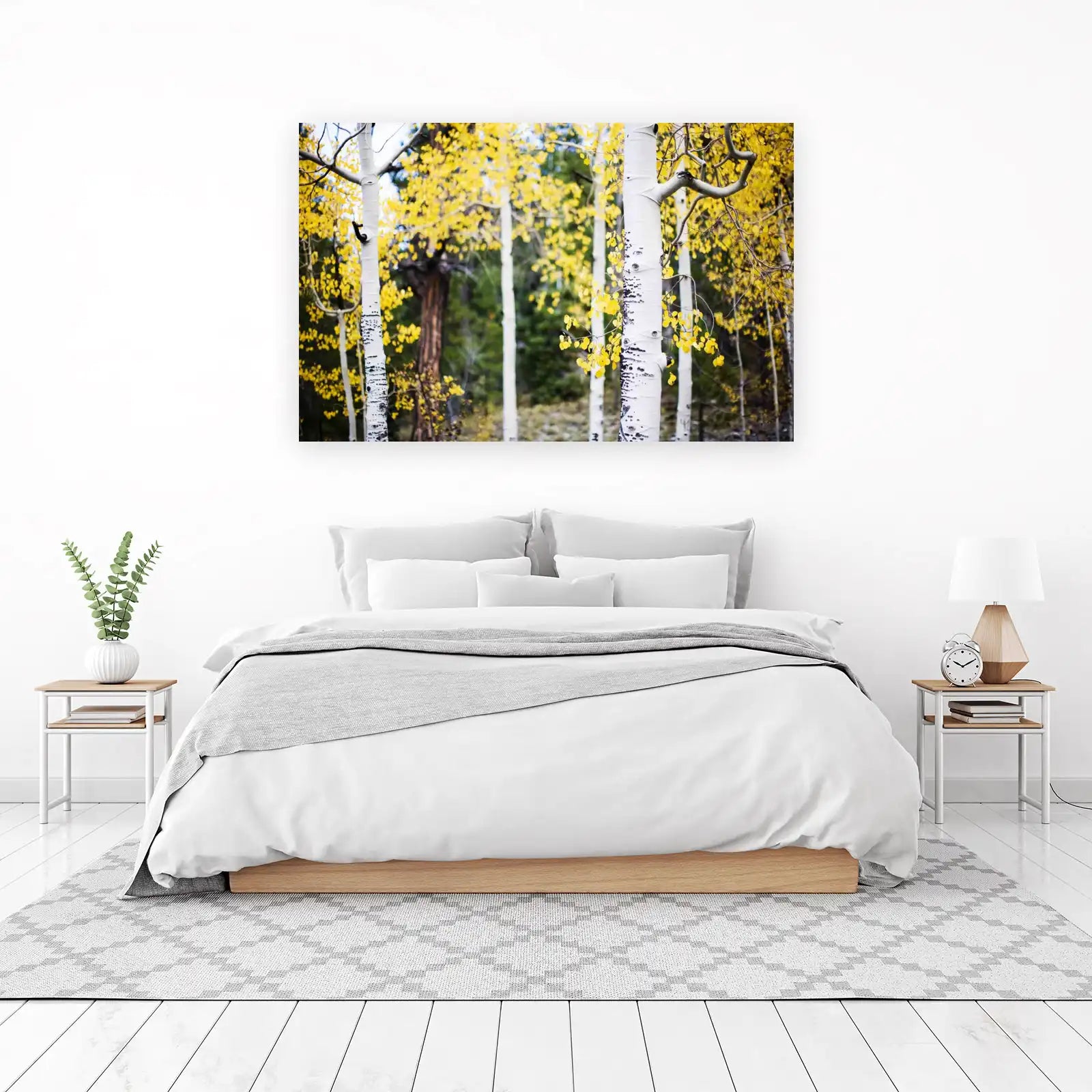 Golden Aspen Forest Nature Wall Art