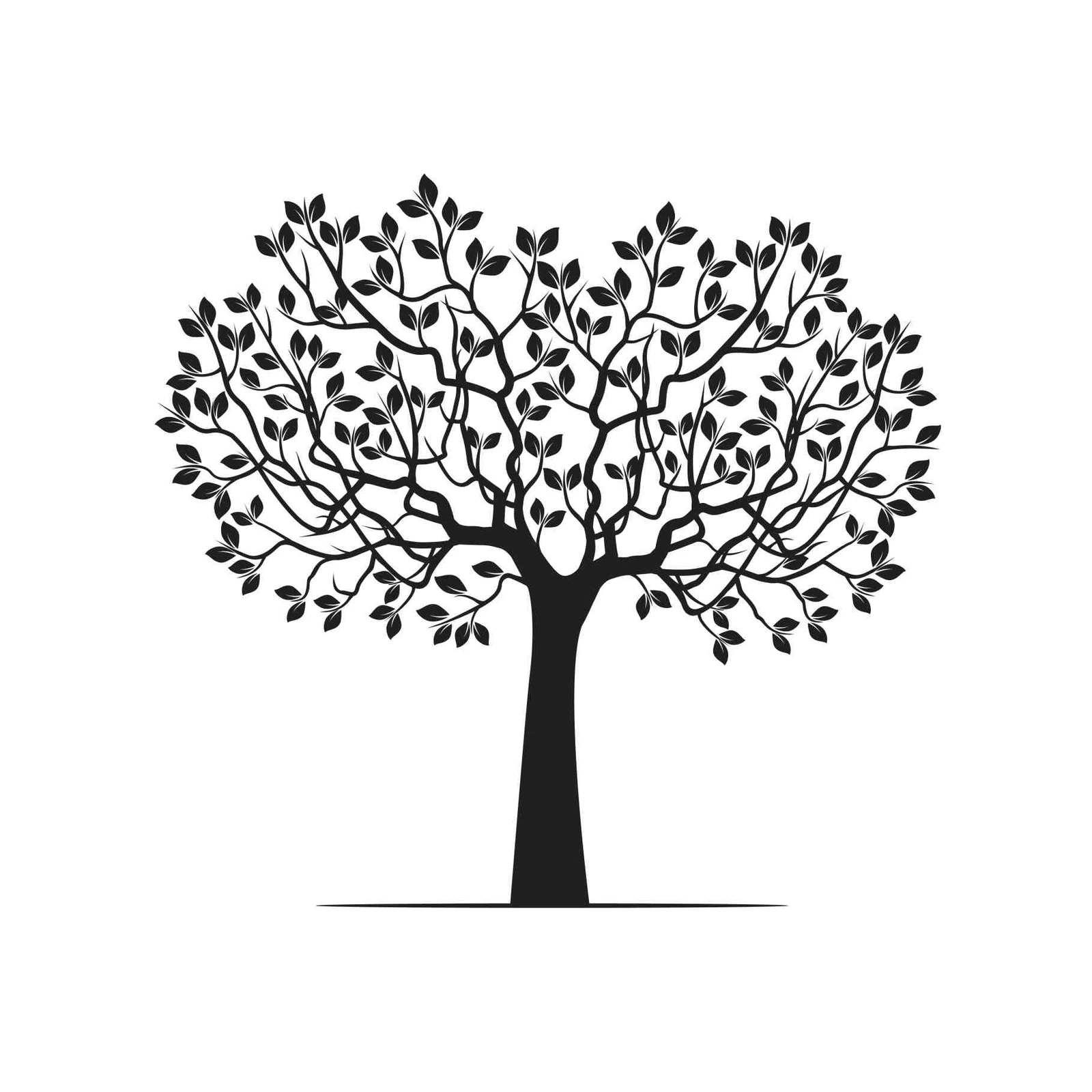 Elegant Black Tree Silhouette Wall Art