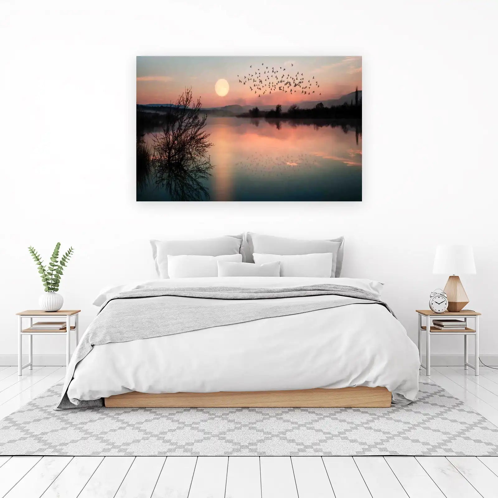Tranquil Sunset Flock Wall Art
