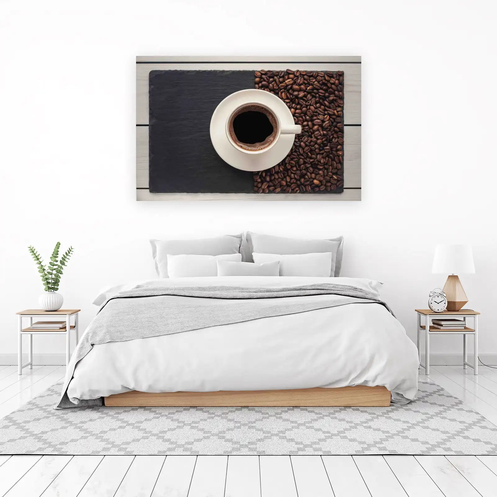 Aromatic Coffee Beans & Cup Wall Art