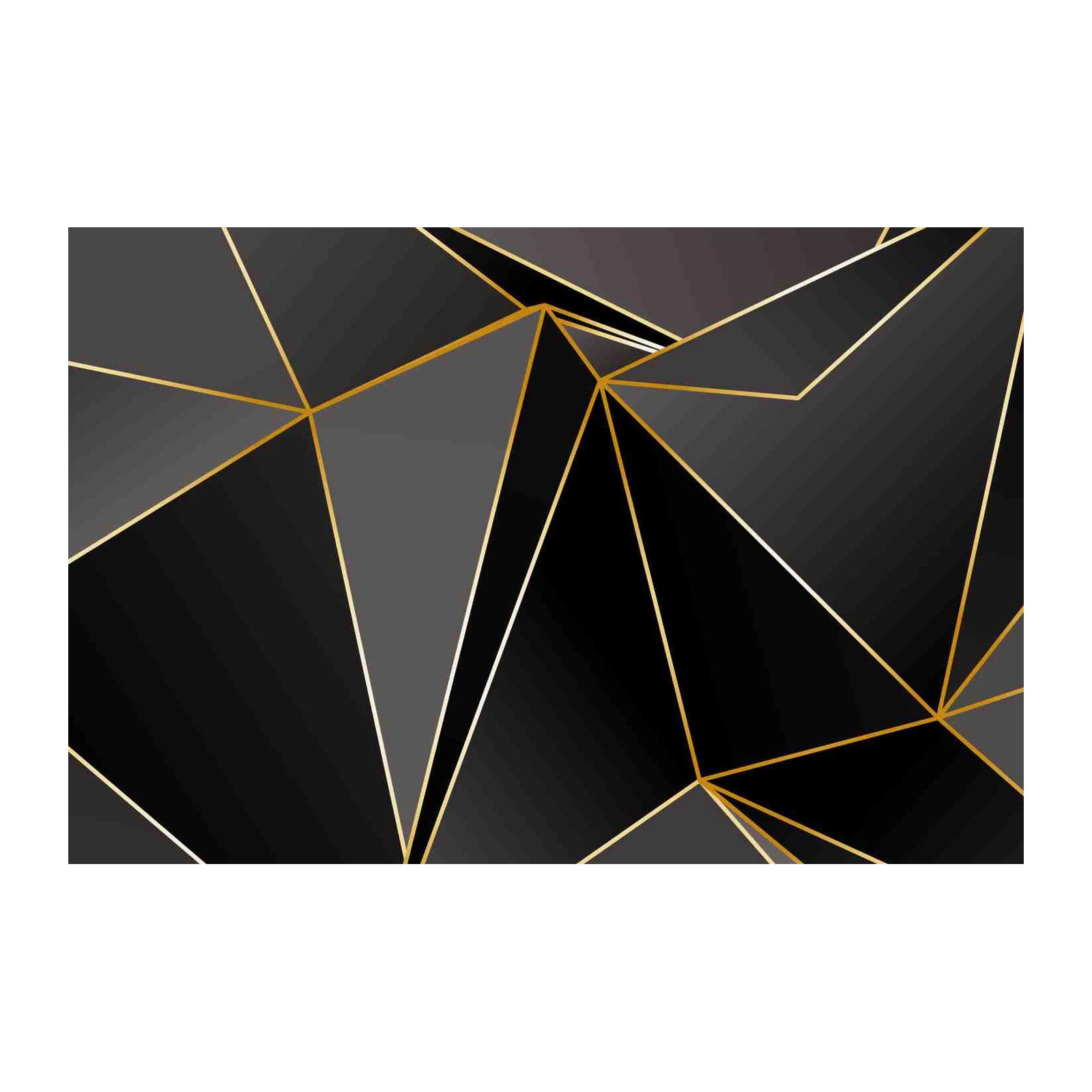 Modern Geometric Gold Line Art Wall Art