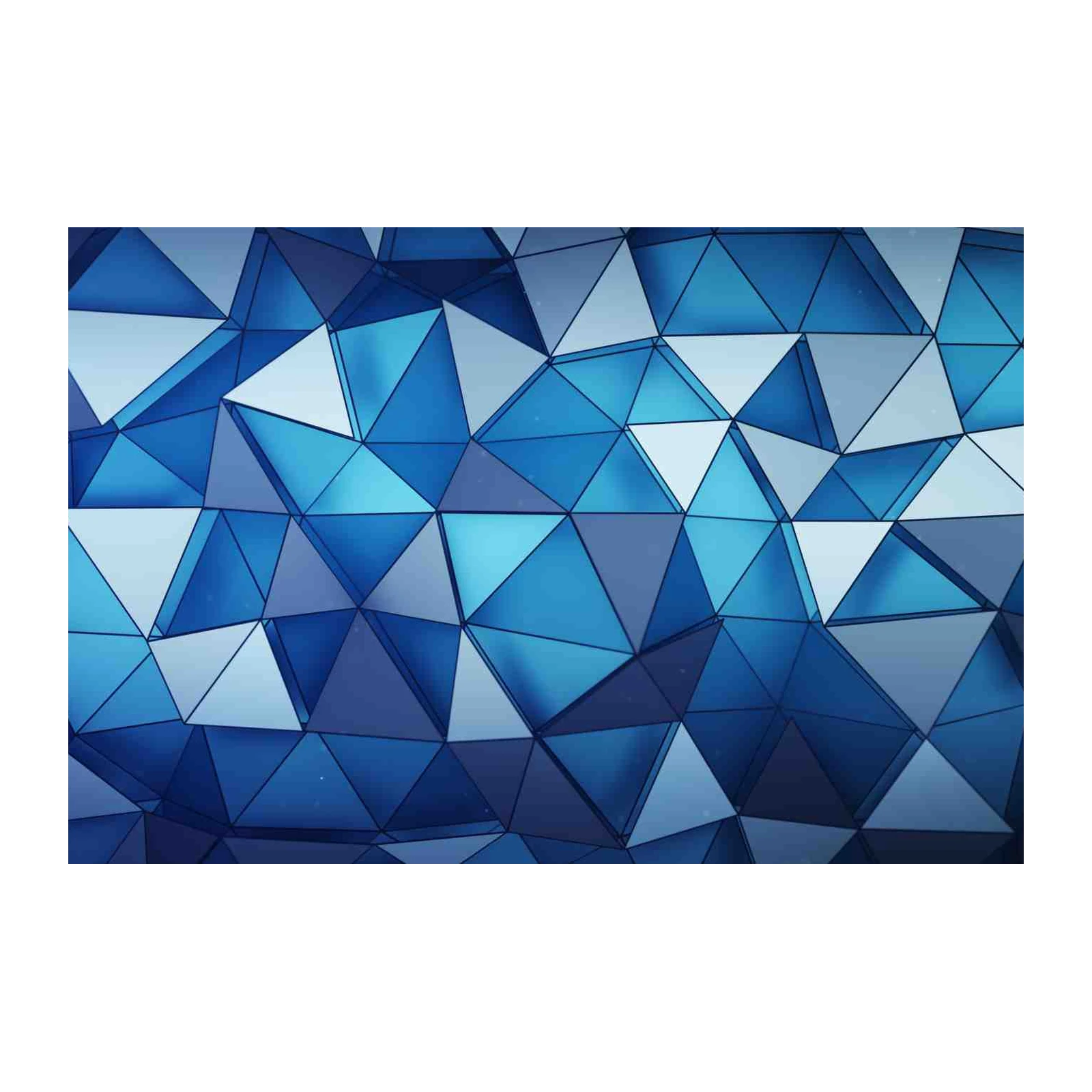 Abstract Geometric Blue Prism Wall Art