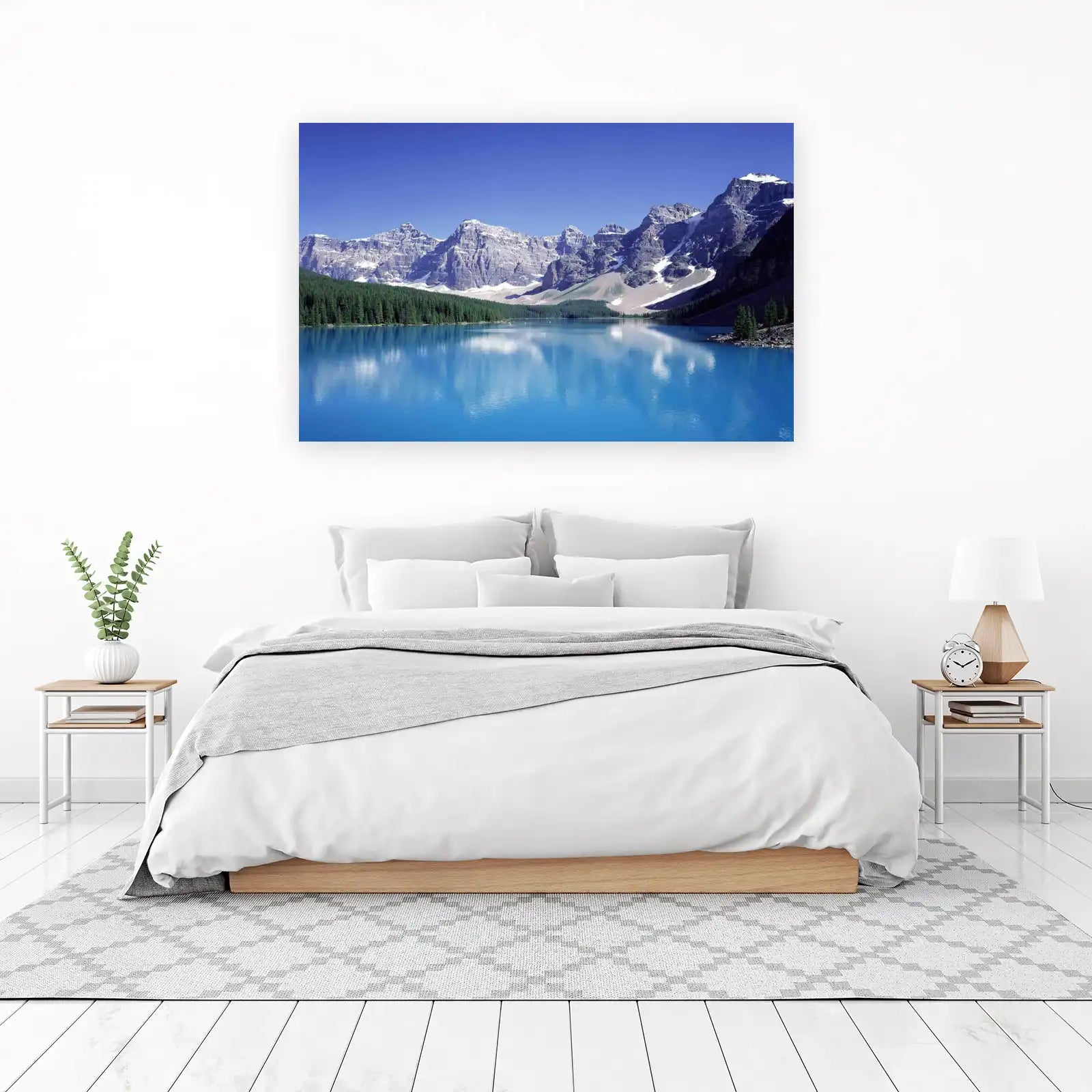 Serene Mountain Lake Landscape Wall Art