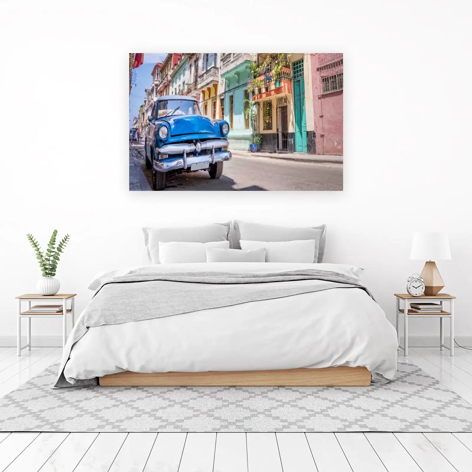 Vintage Havana Blue Car Wall Art