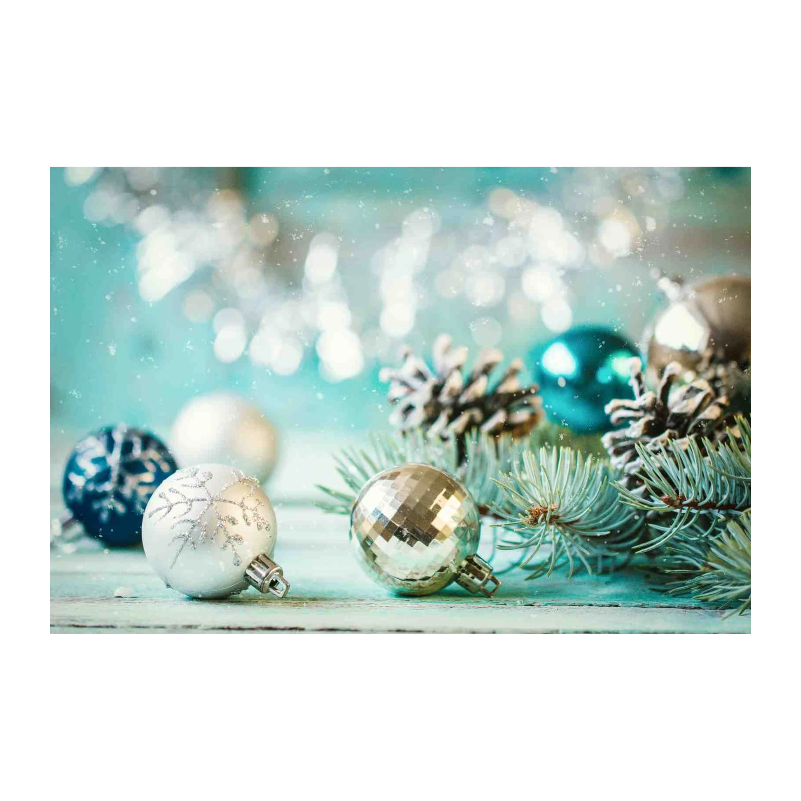 Festive Christmas Ornaments Holiday Wall Art