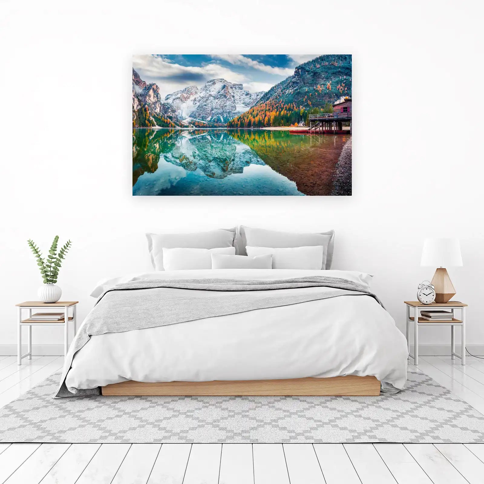 Serene Mountain Lake Autumn Wall Art