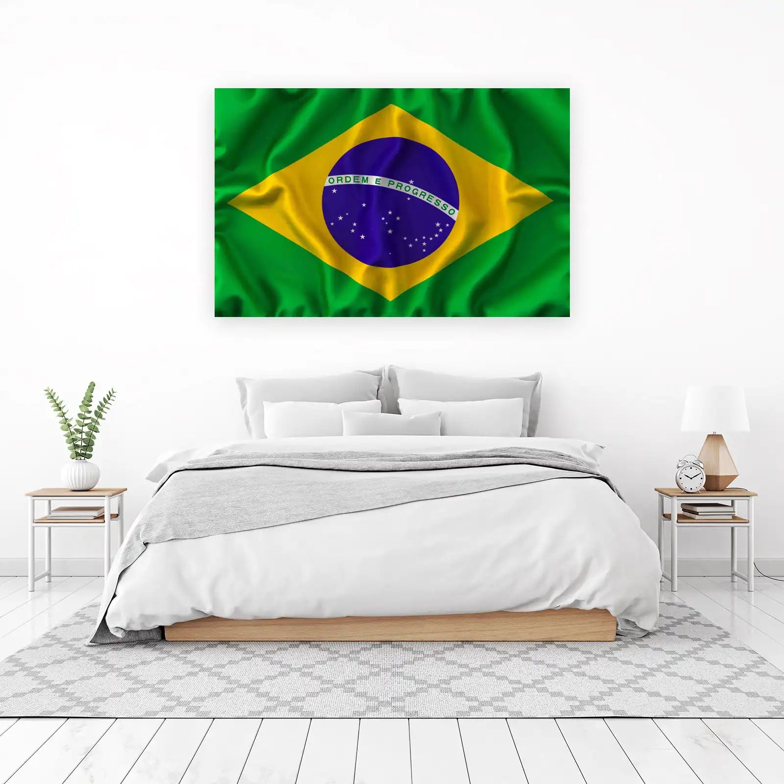 Brazilian Flag Vibrant Wall Art