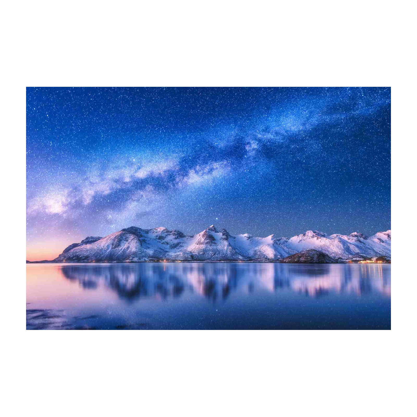 Milky Way Mountains Reflection Wall Art