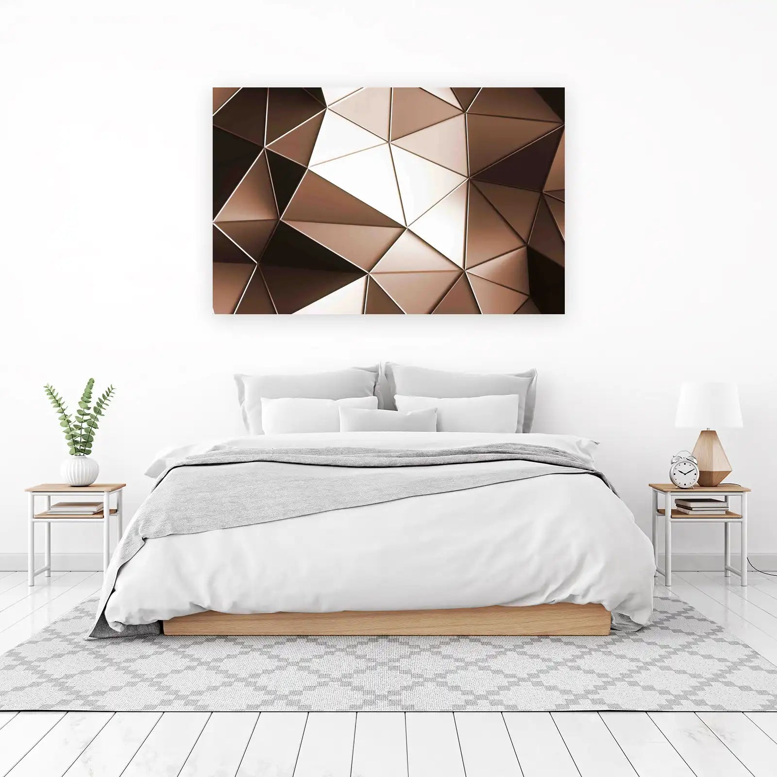 Geometric Bronze Facet Art Wall Art
