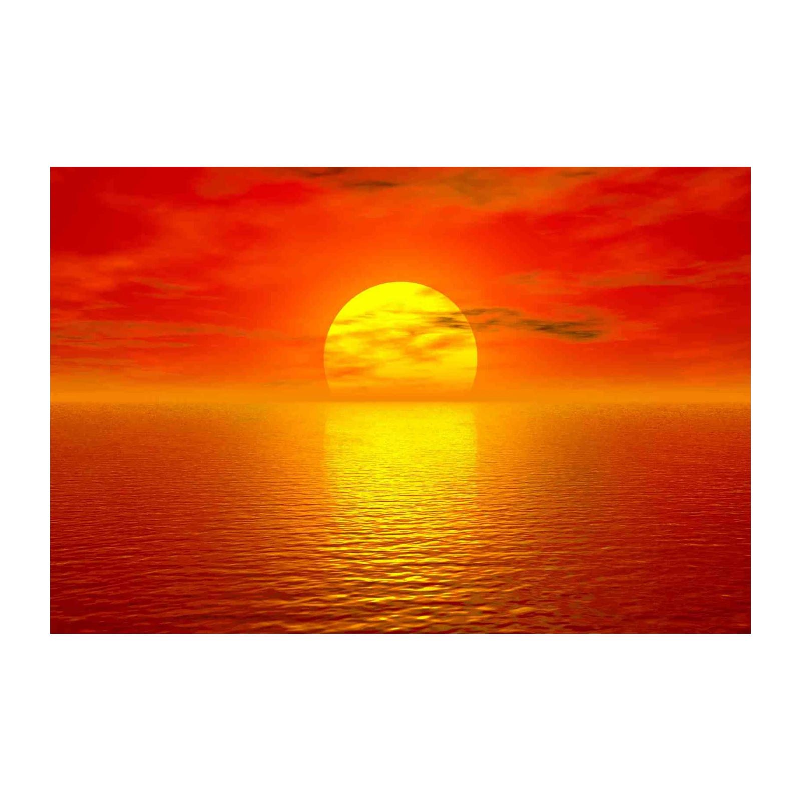 Vibrant Sunset Ocean Wall Art