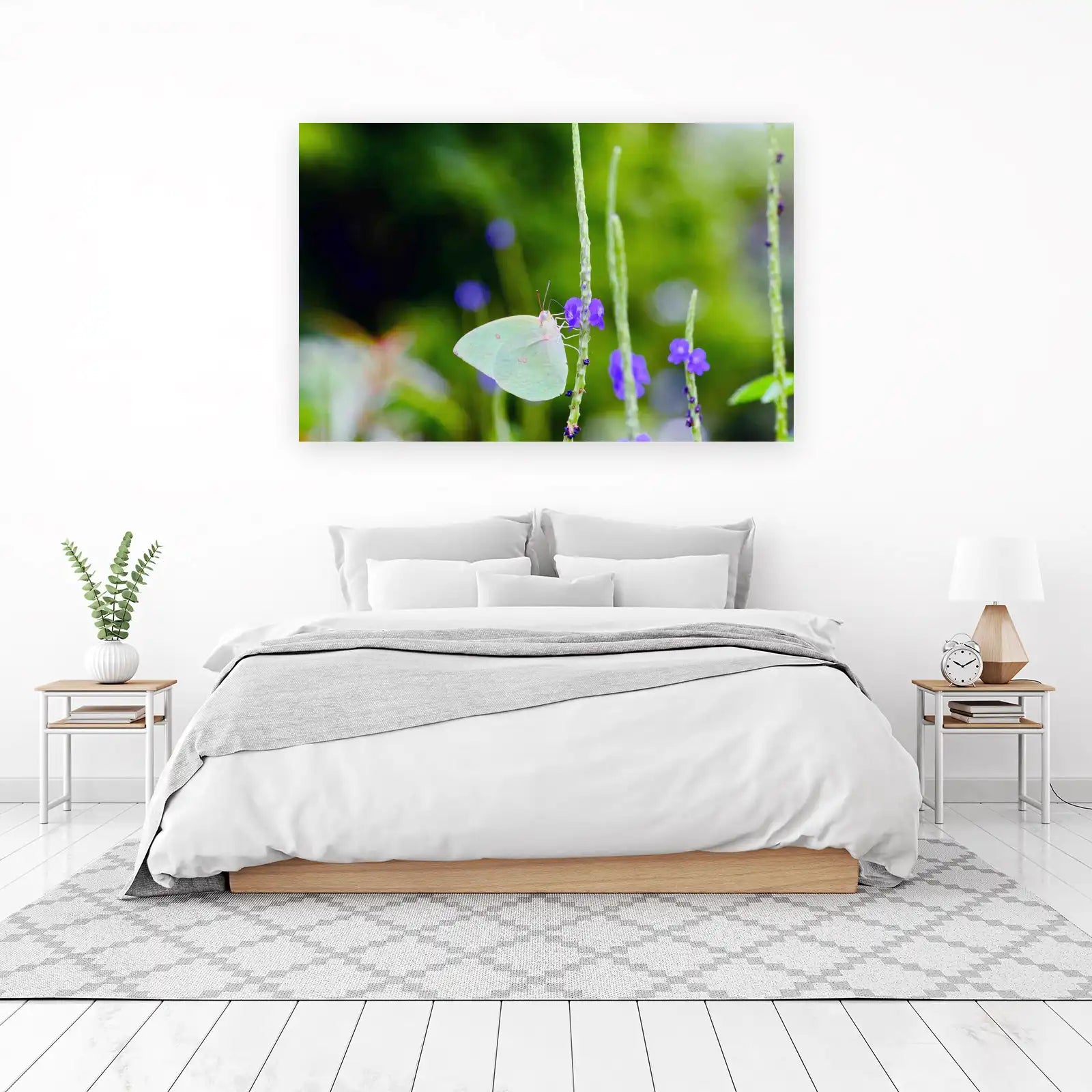 Elegant Pale Yellow Butterfly Nature Wall Art