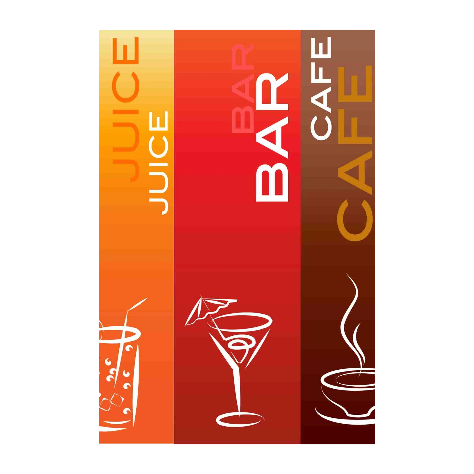 Juice Bar Cafe Modern Drink Art Wall Art