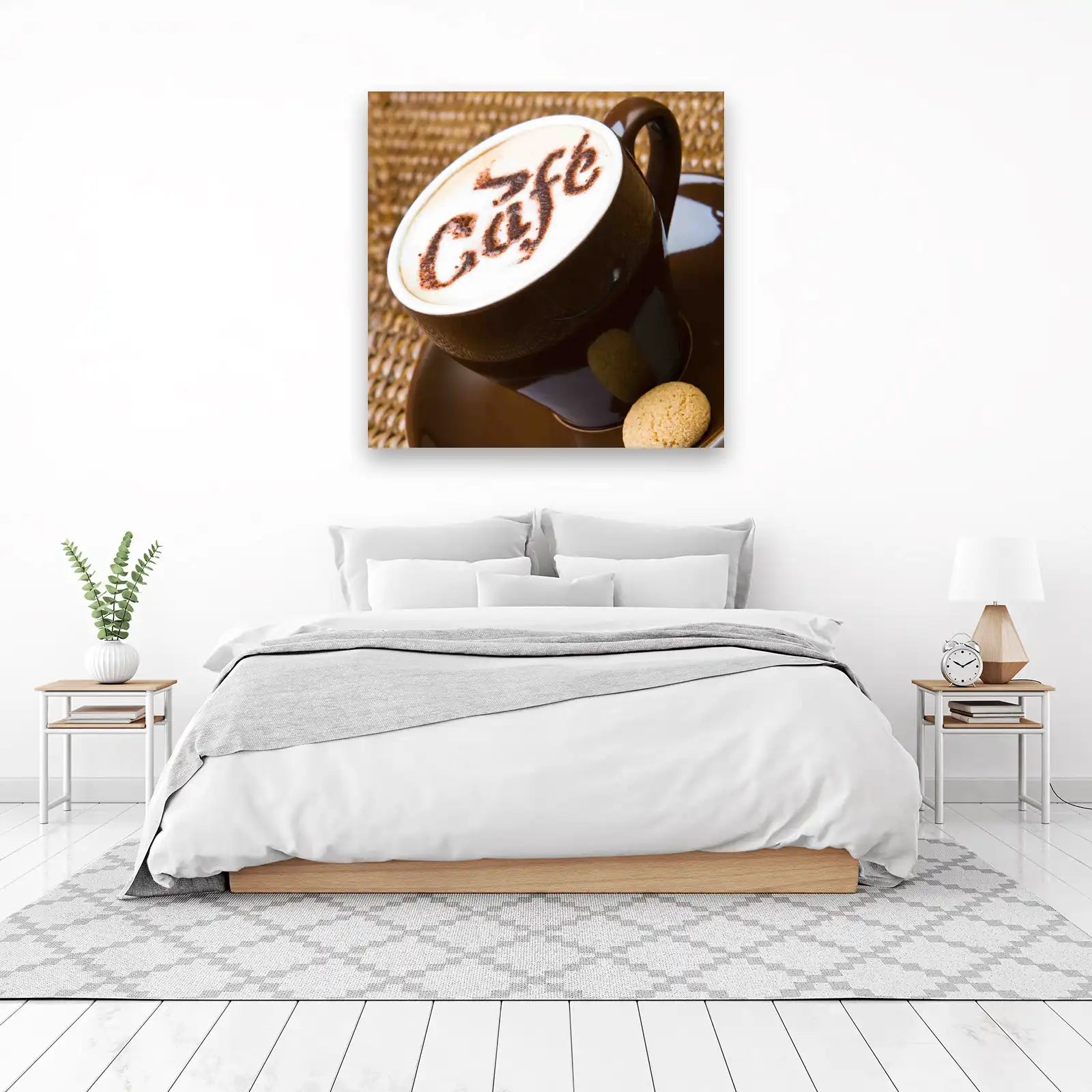 Cafe Latte Art Coffee Cup Wall Art for Kitchen Decor