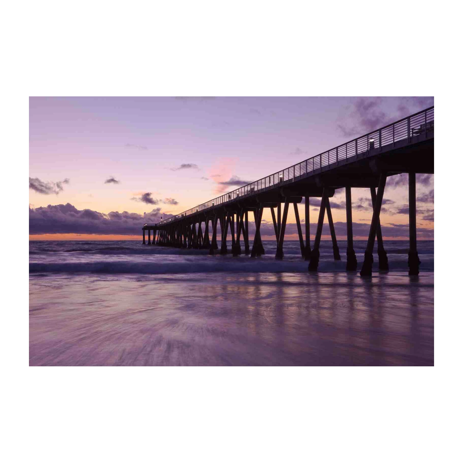 Serene Sunset Pier Wall Art - Coastal Wall Art