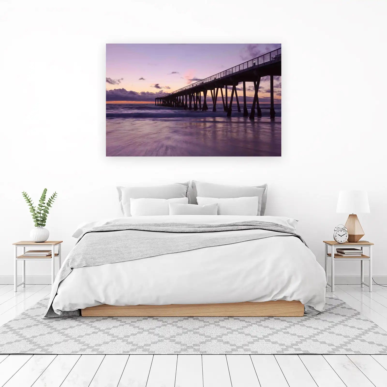 Serene Sunset Pier Wall Art - Coastal Wall Art