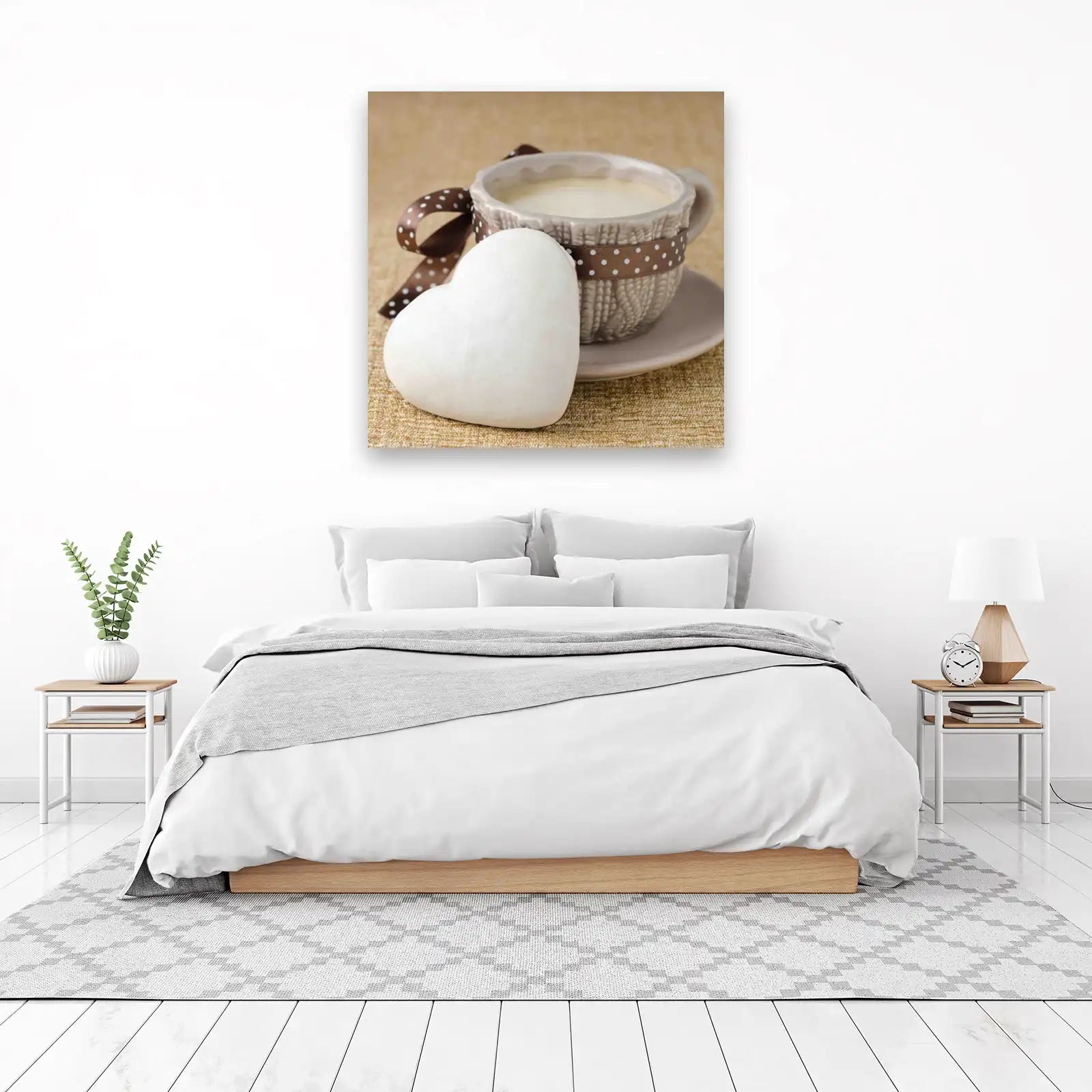 Cozy Heart & Coffee Serenity Wall Art