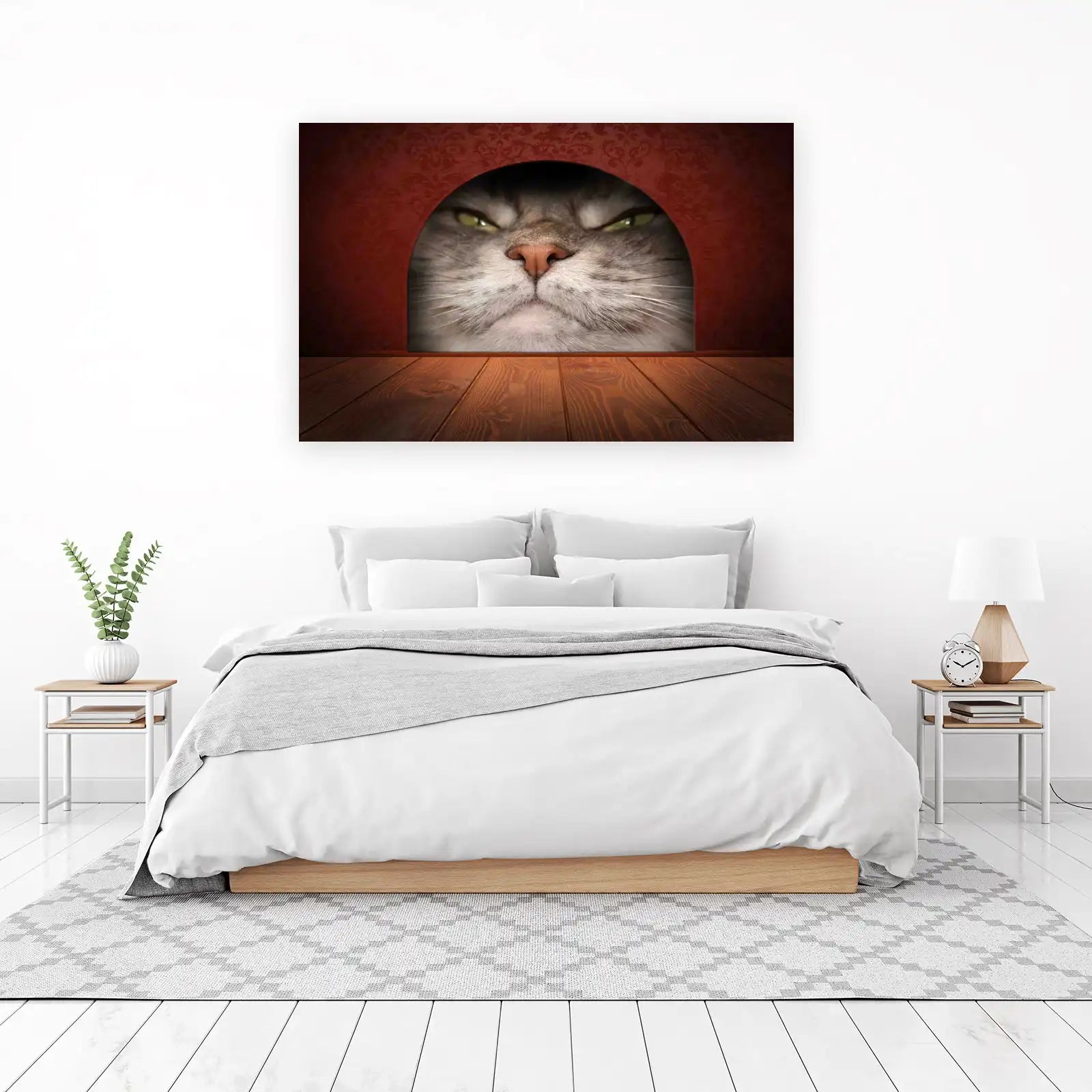 Intense Cat Face Fierce Look Wall Art
