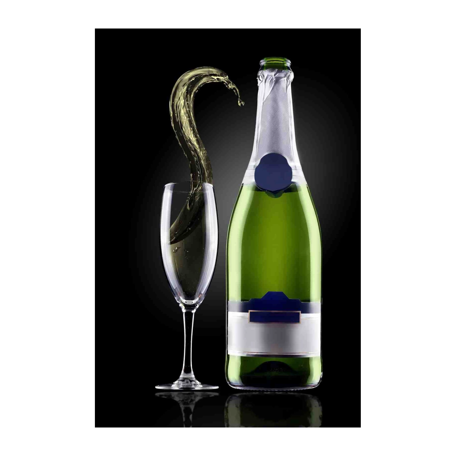 Champagne Splash Elegance Wall Art