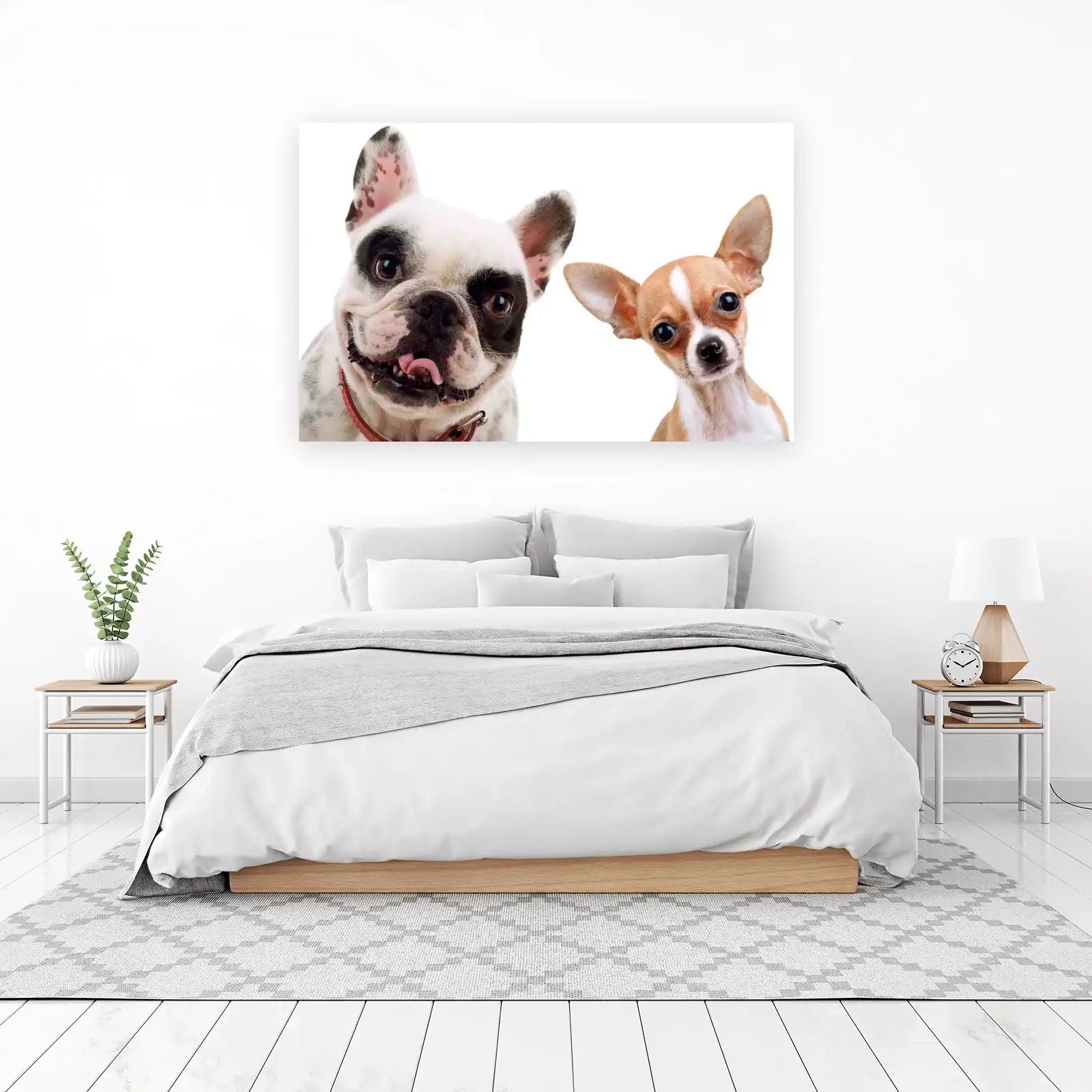 Playful Frenchie & Chihuahua Duo Wall Art