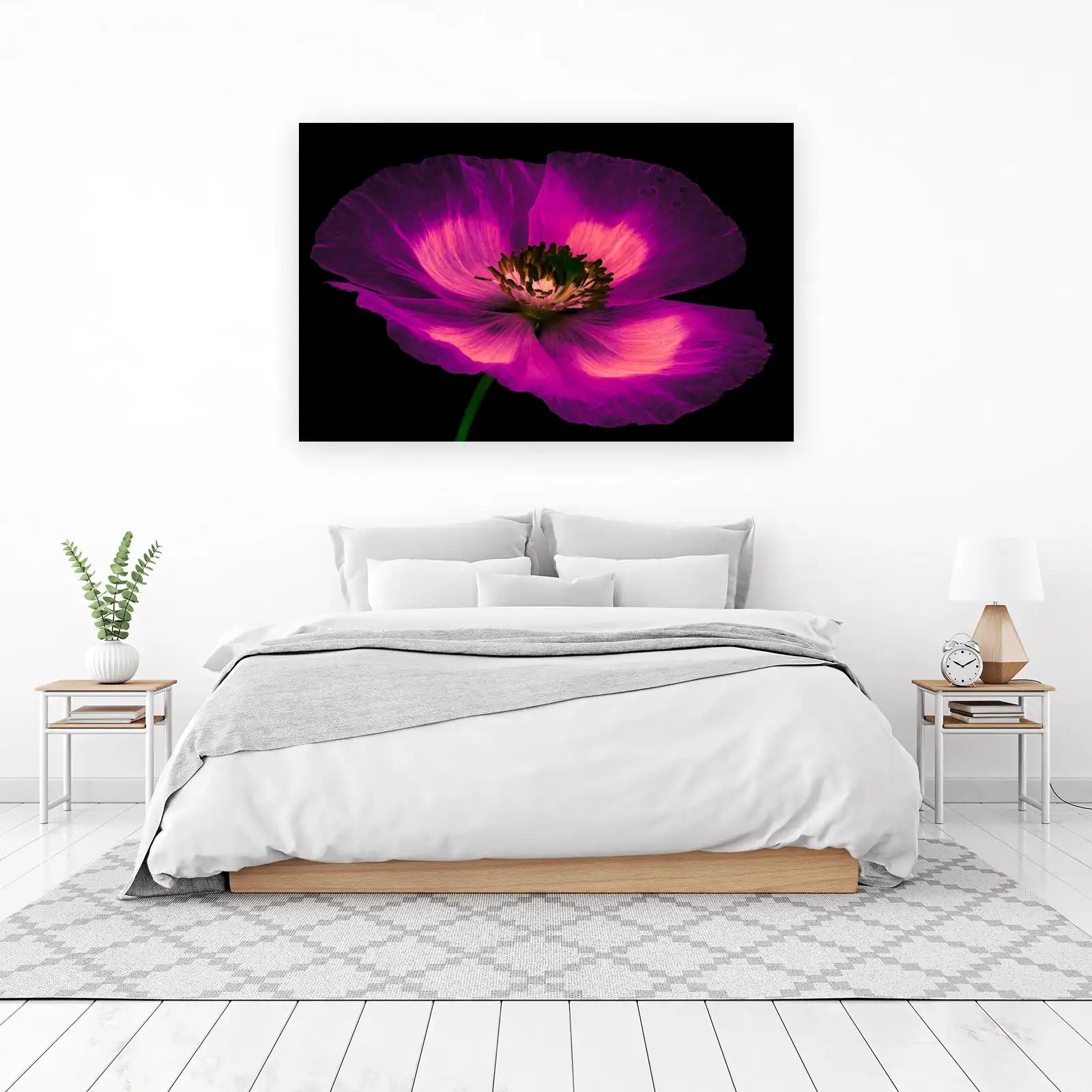 Vibrant Magenta Poppy Close-Up Wall Art