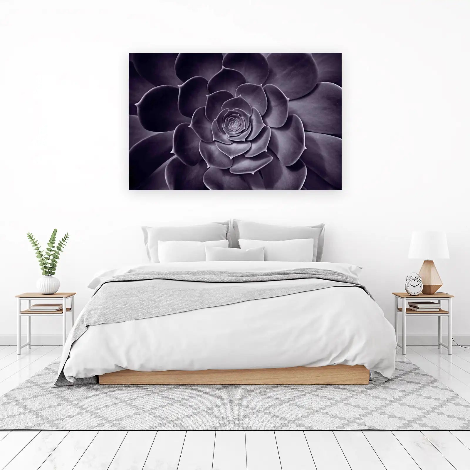 Purple Succulent Close-Up Wall Art