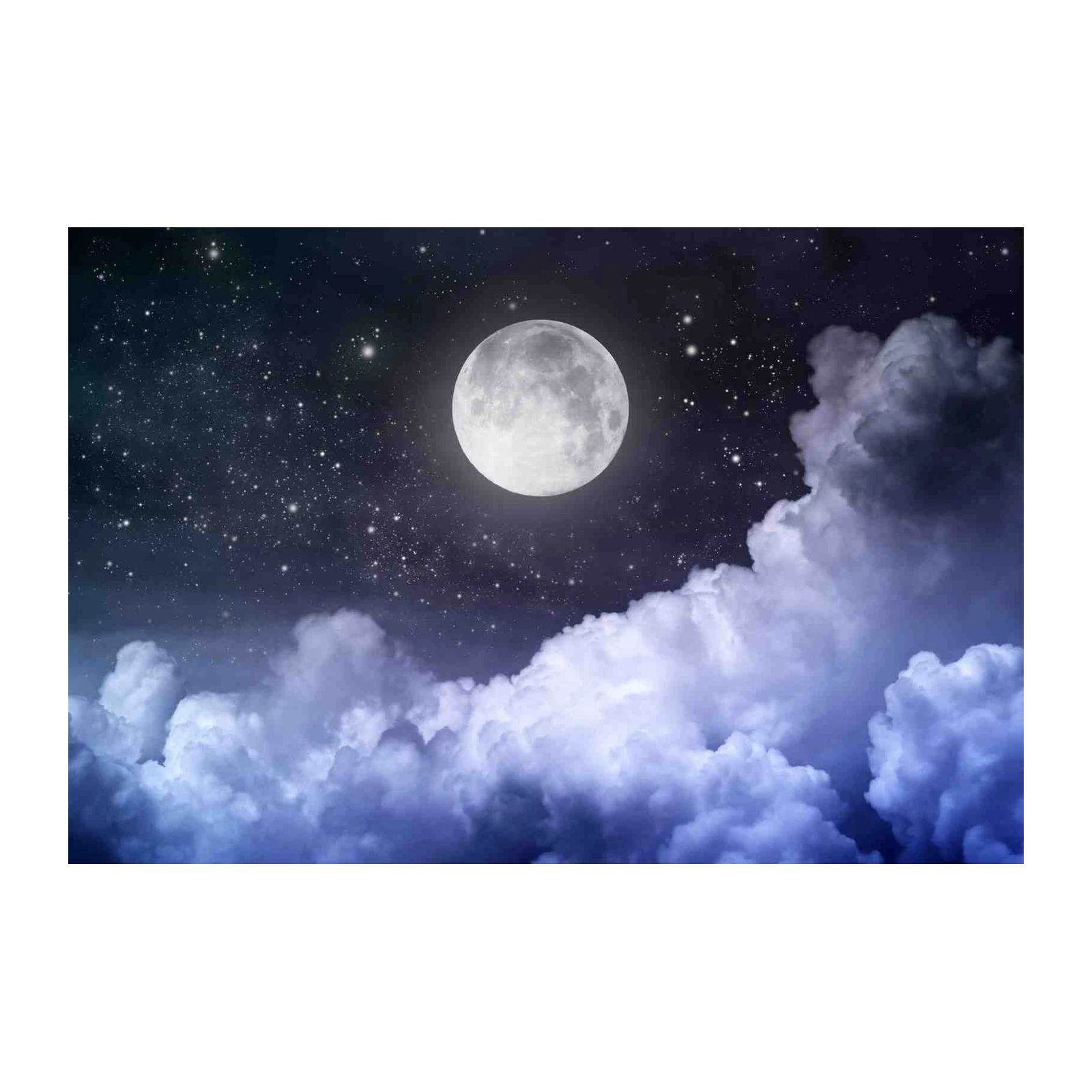 Majestic Moonlit Clouds Wall Art