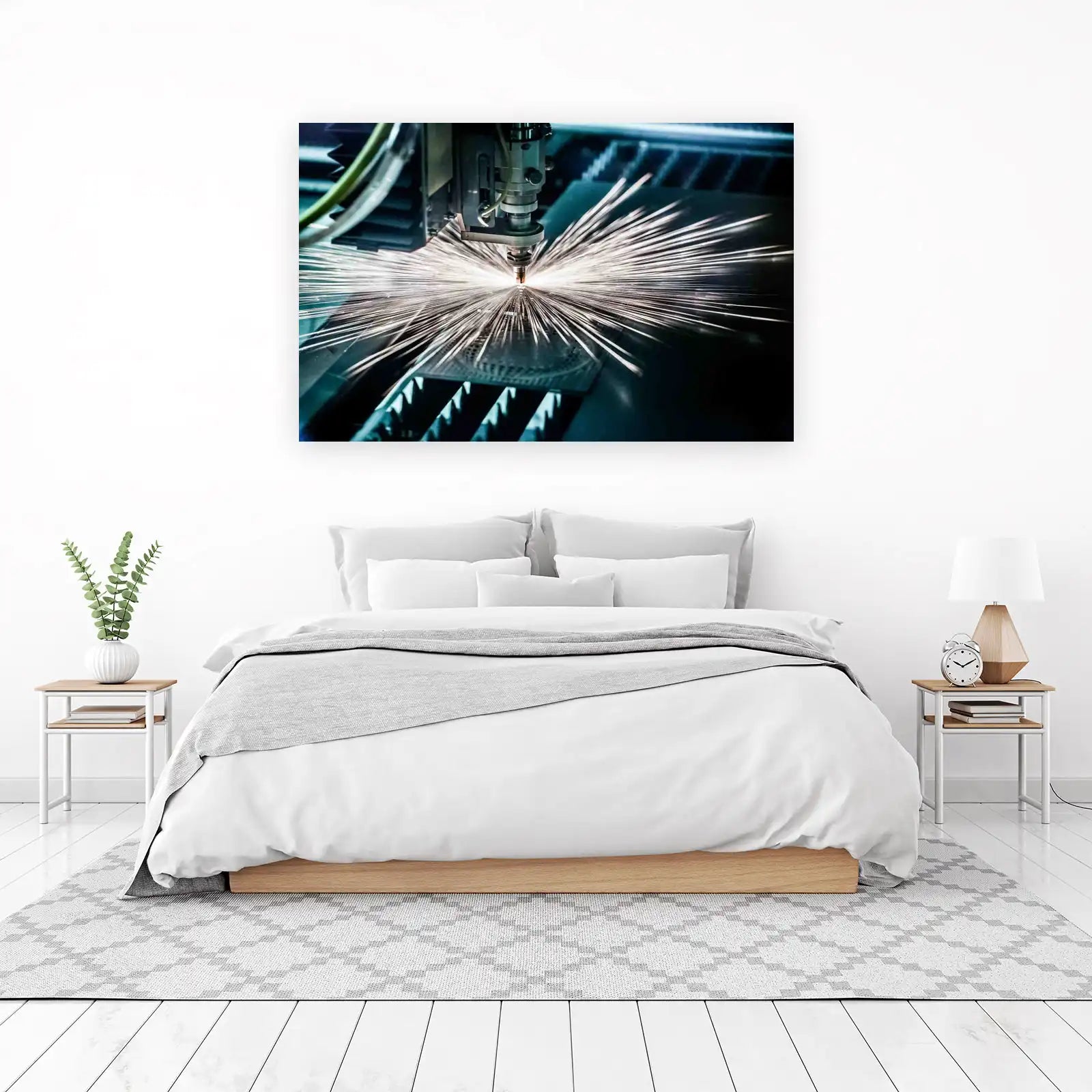 Industrial Spark Abstract Metal Art Wall Art