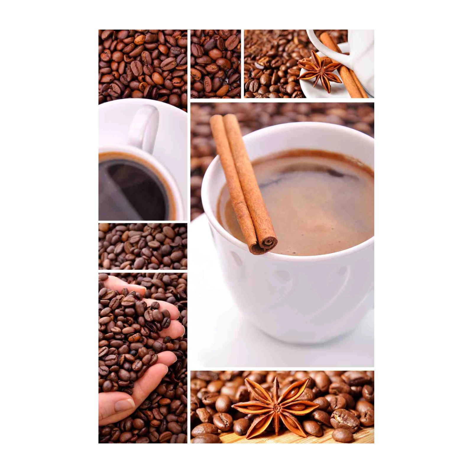 Aromatic Coffee & Spice Collage Wall Art