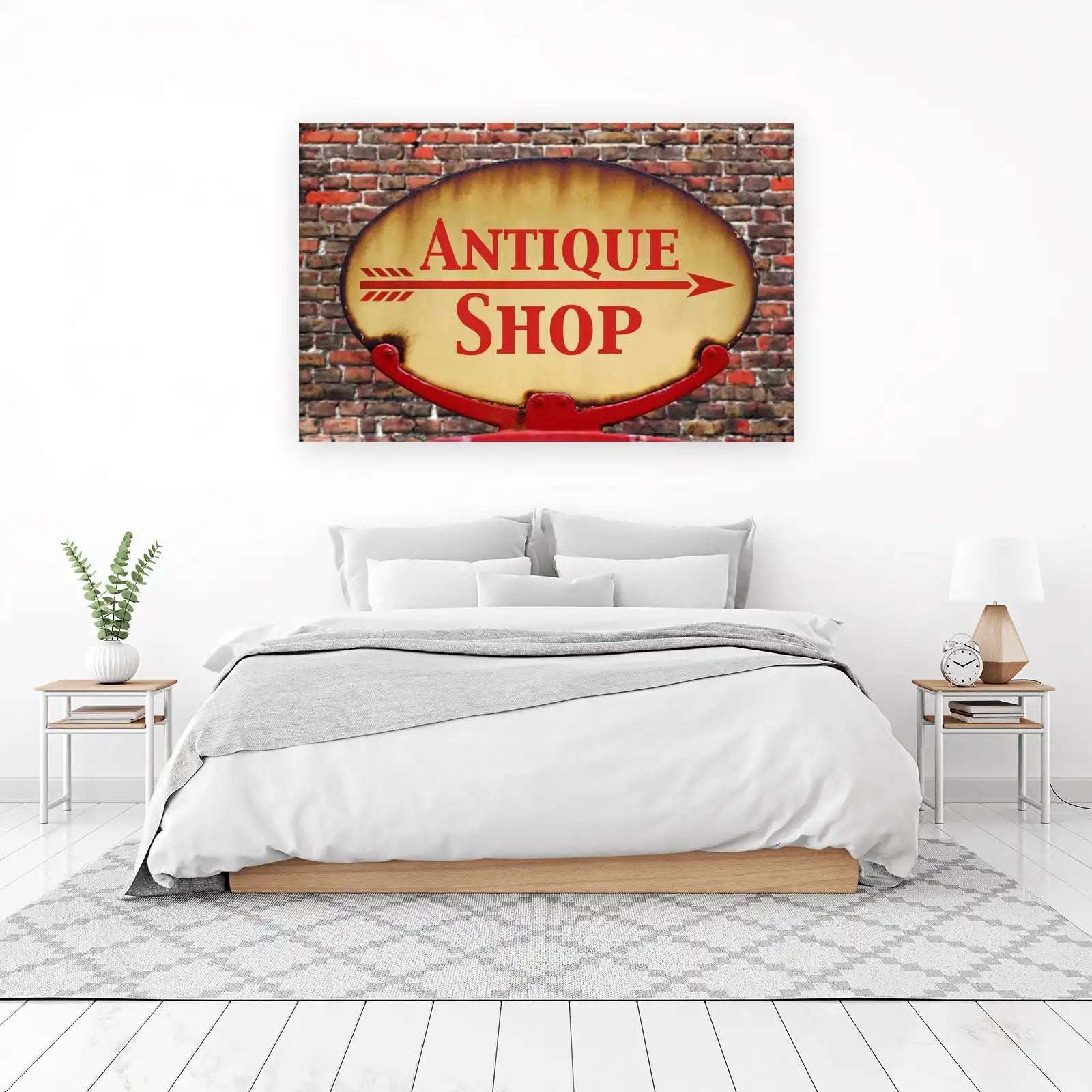 Retro "Antique Shop" Vintage Sign Wall Art