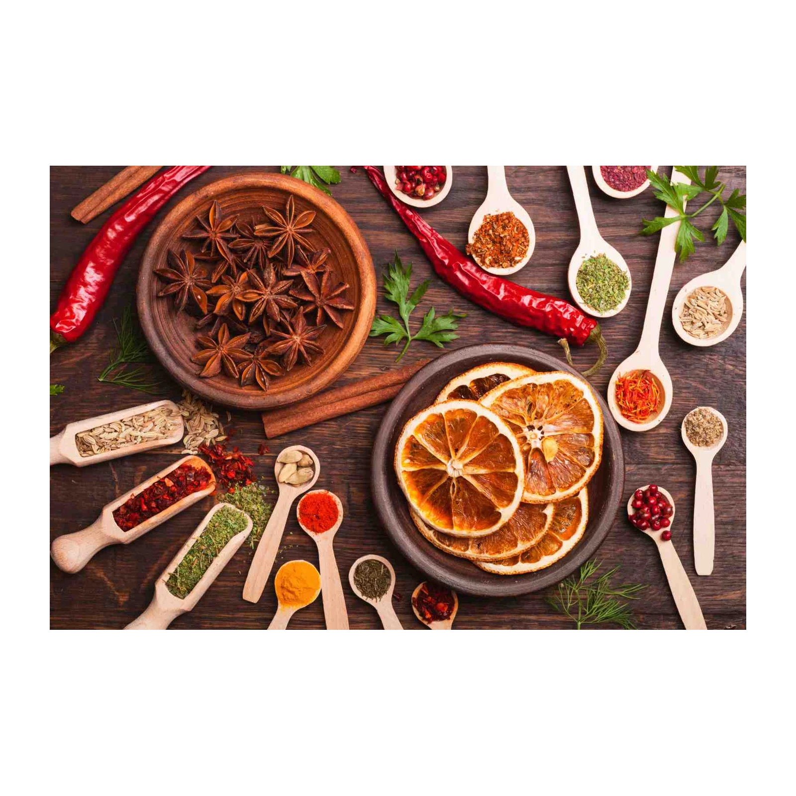 Aromatic Spices & Dried Orange Slice Wall Art