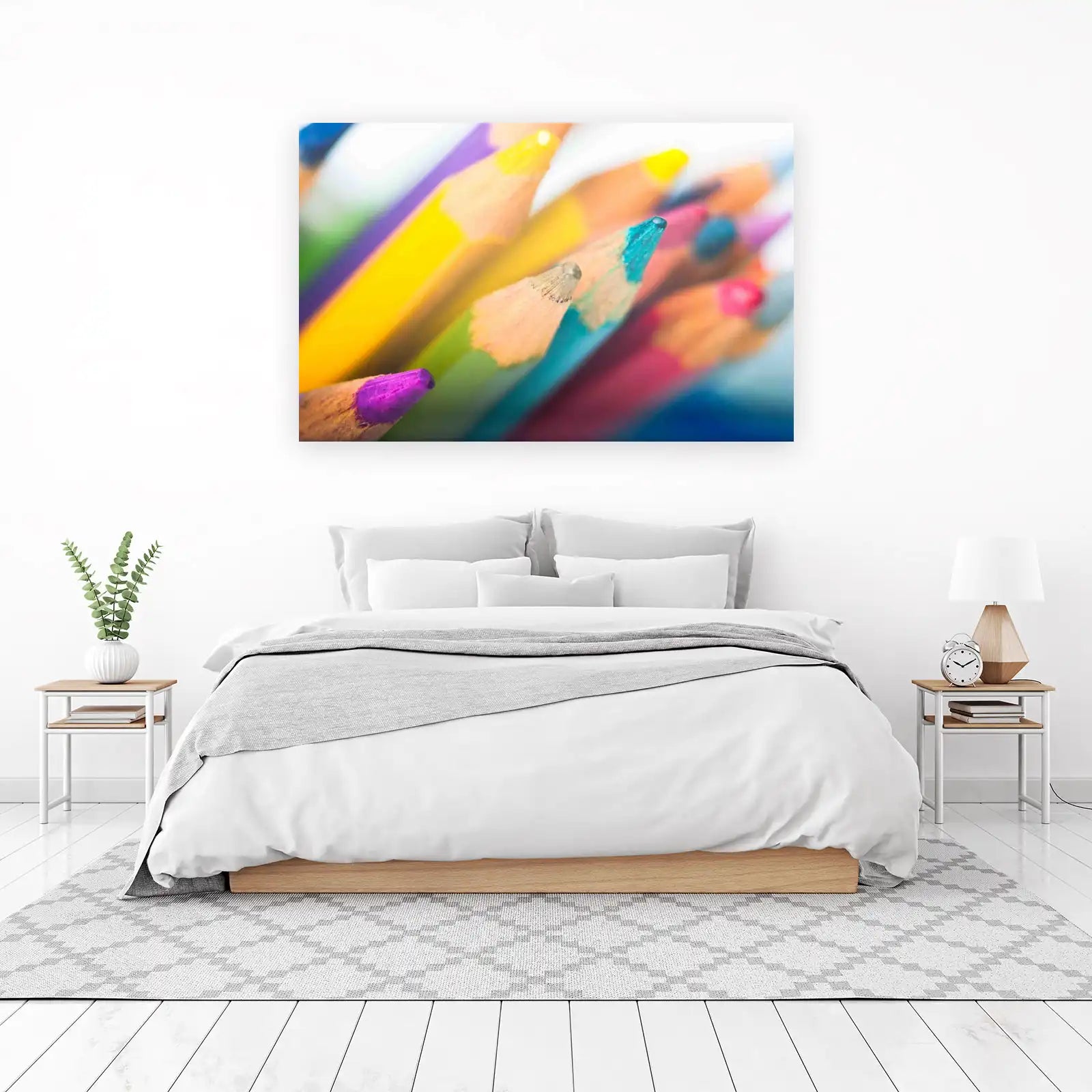 Vibrant Colored Pencils Art Wall Art