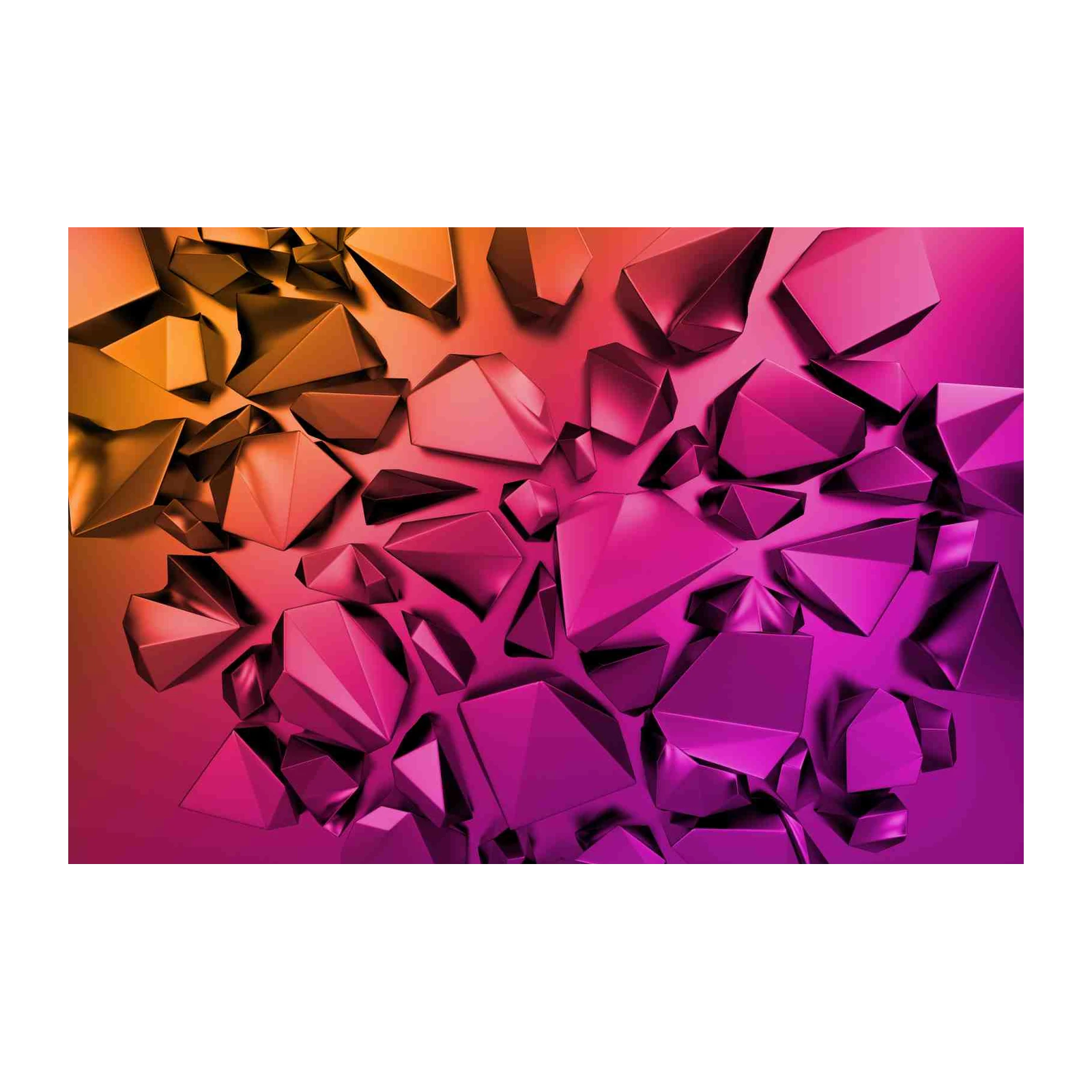 Geometric Gemstone Gradient Wall Art