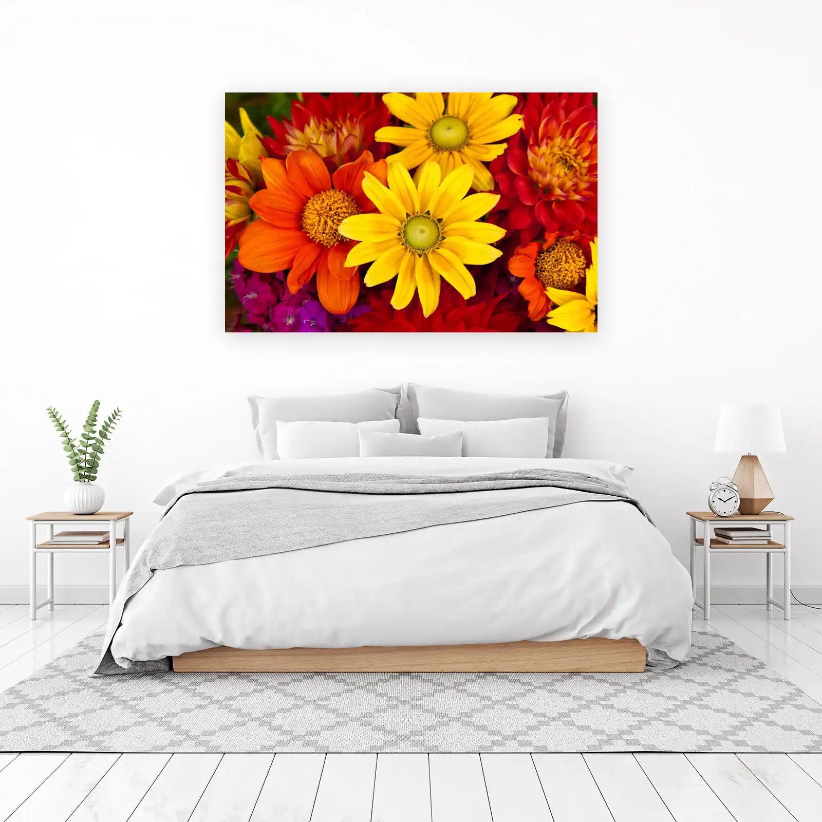 Vibrant Floral Burst Wall Art