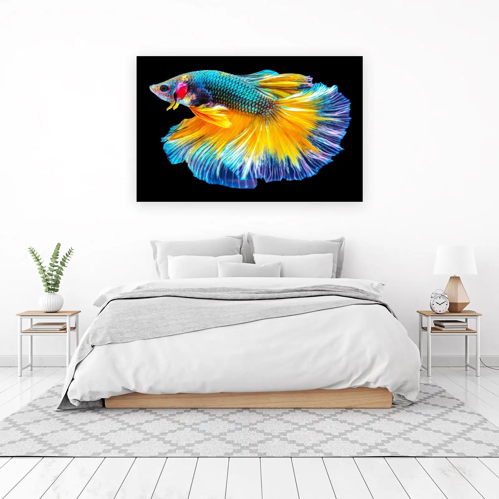 Vibrant Betta Fish Aquarium Wall Art