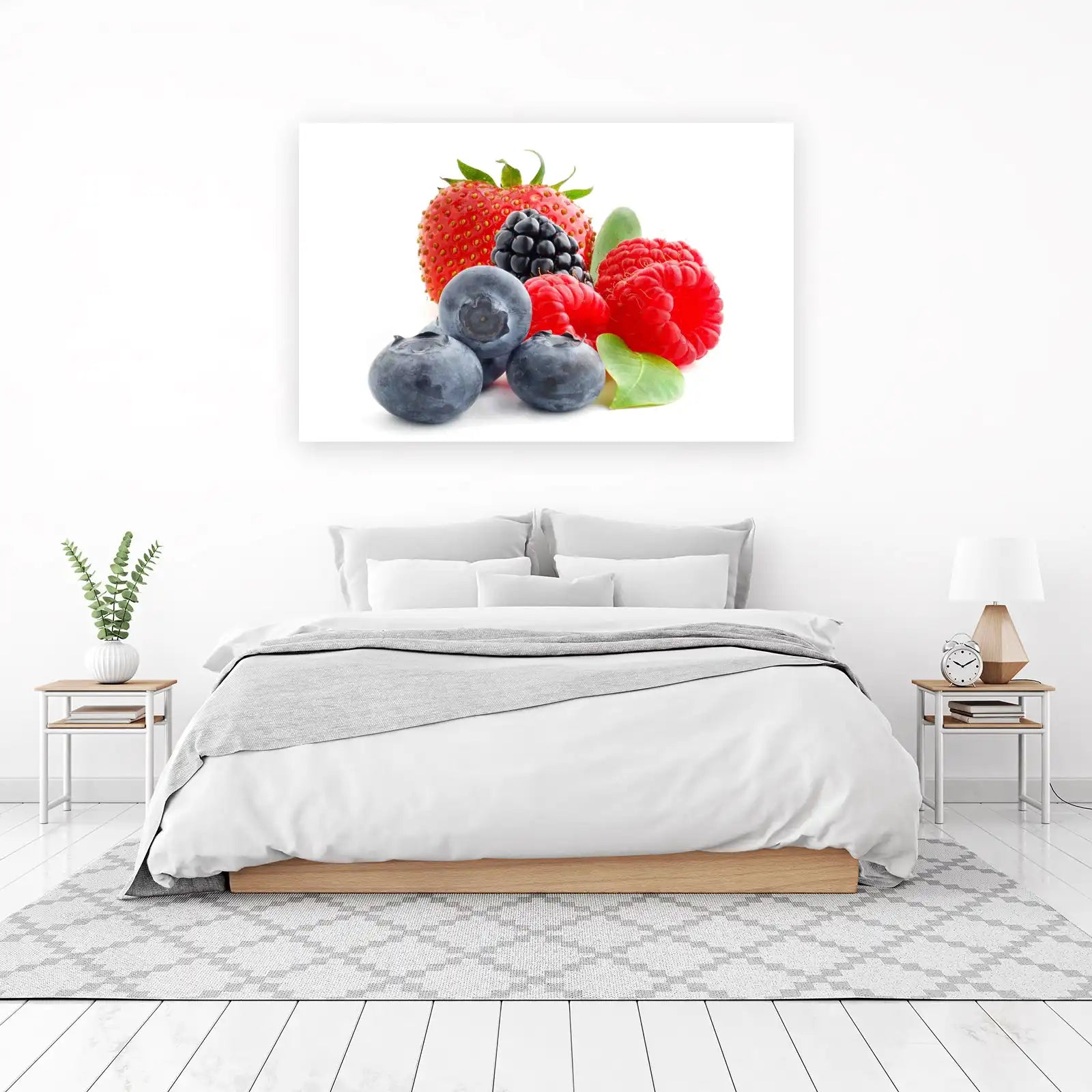 Vibrant Berry Medley Fruit Art Wall Art
