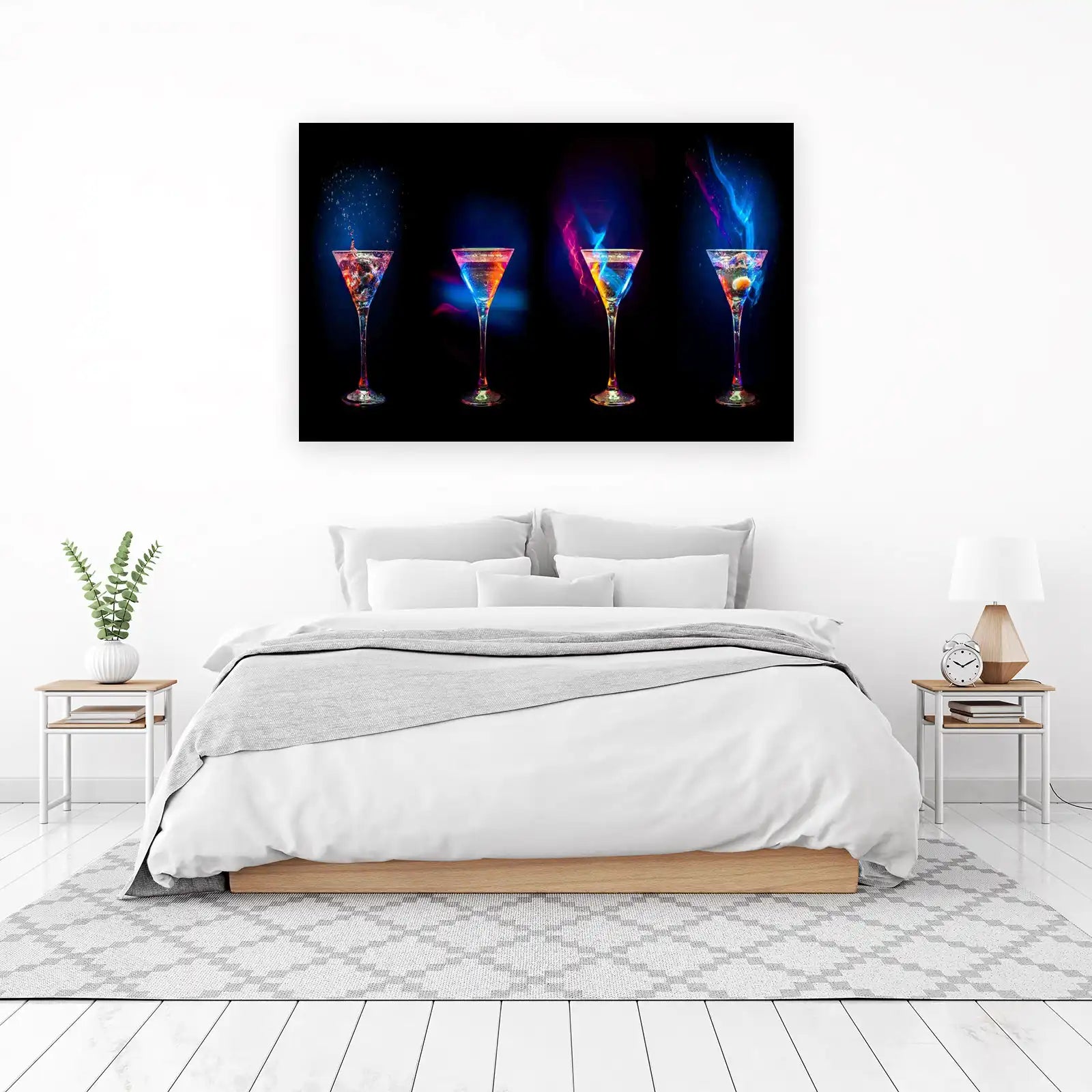 Vibrant Martini Splash Wall Art