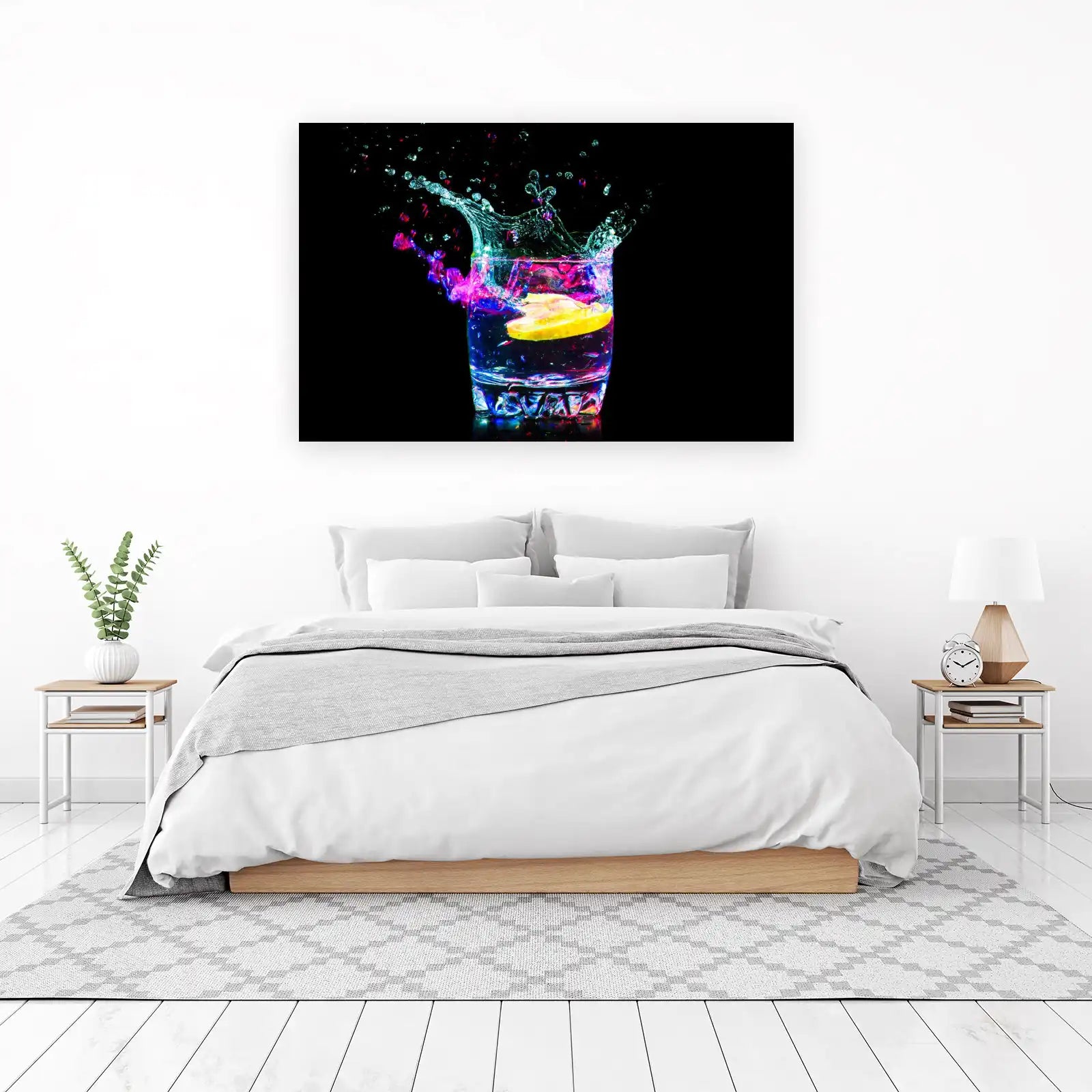 Vibrant Splash Lemon Drink Wall Art