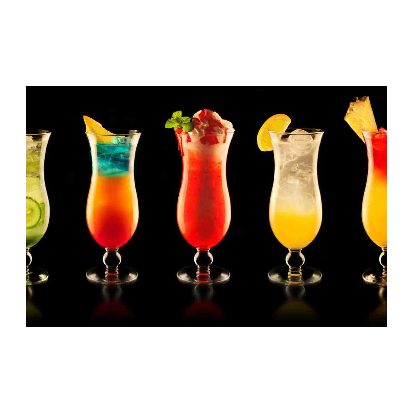 Vibrant Tropical Cocktails Summer Vibes Wall Art