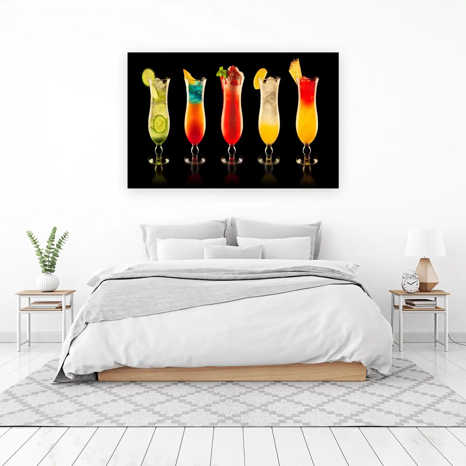 Vibrant Tropical Cocktails Summer Vibes Wall Art