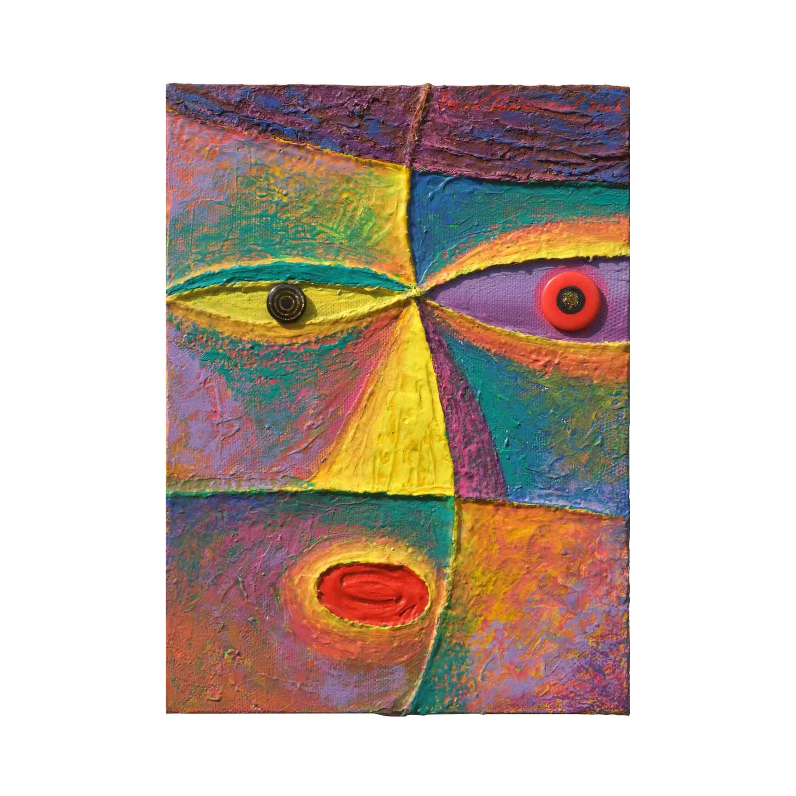 Vibrant Abstract Face Wall Art