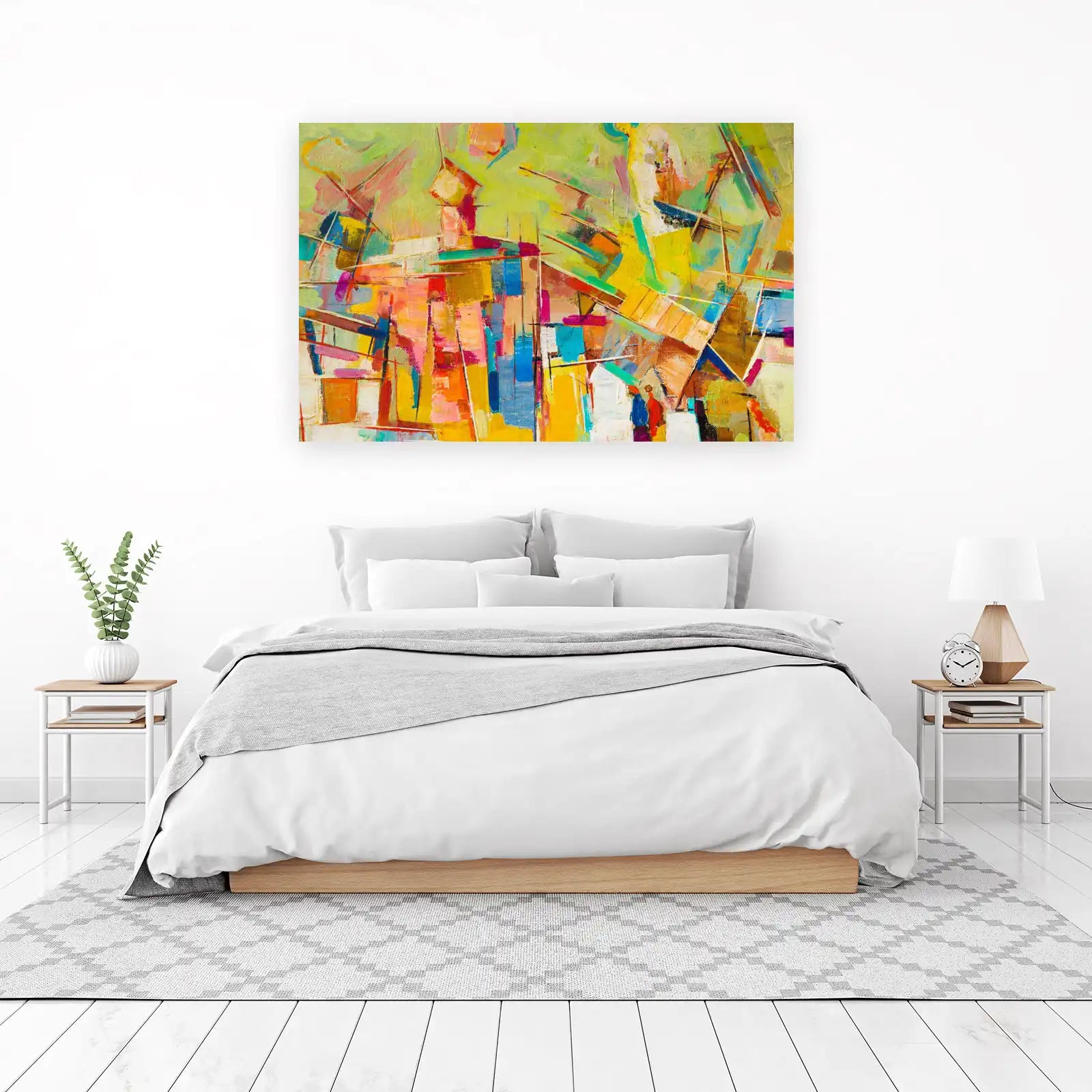 Vibrant Abstract Cityscape Wall Art