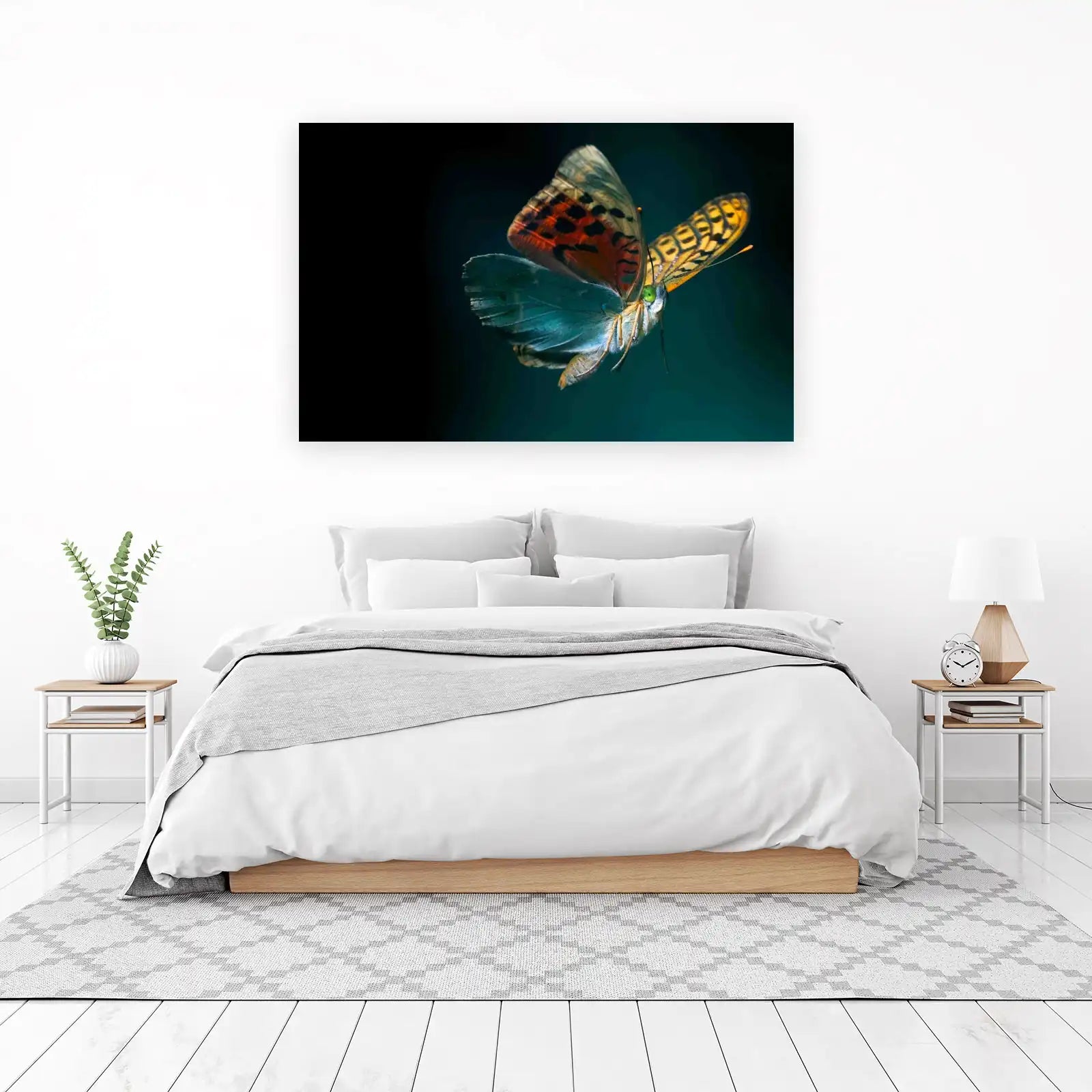Vibrant Butterfly Flying Wall Art