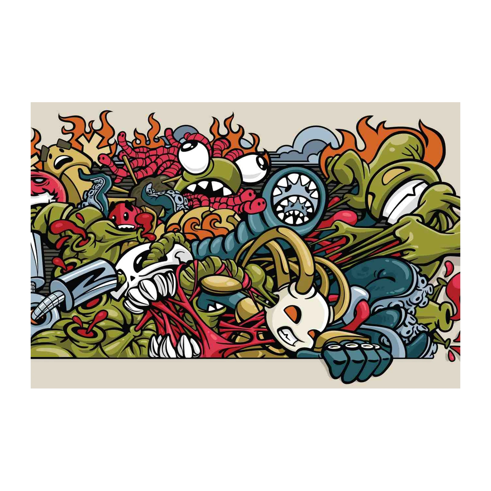 Graffiti Monster Chaos Wall Art