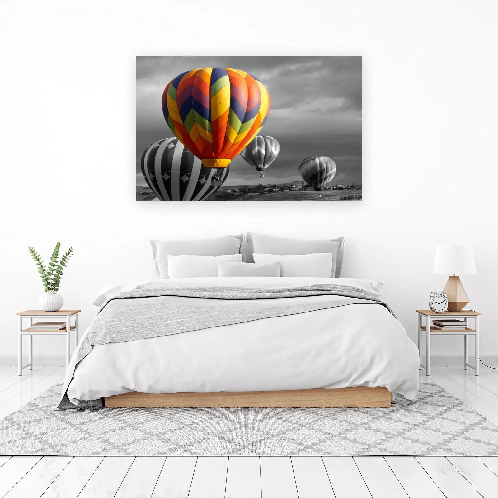 Vibrant Hot Air Balloon Ascent Wall Art