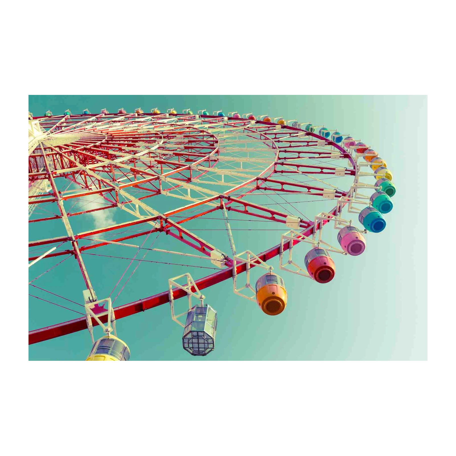 Vibrant Ferris Wheel Ride Wall Art