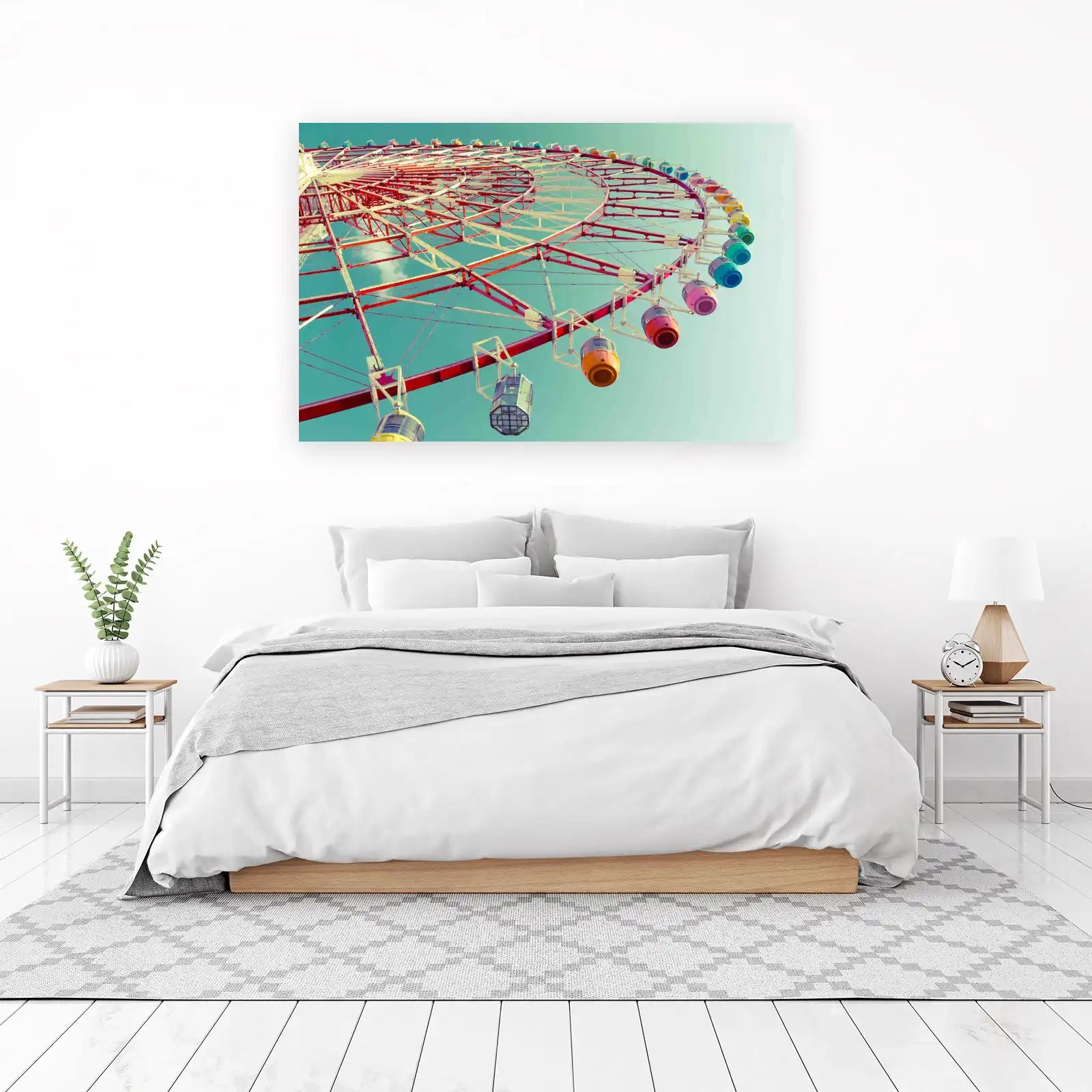 Vibrant Ferris Wheel Ride Wall Art