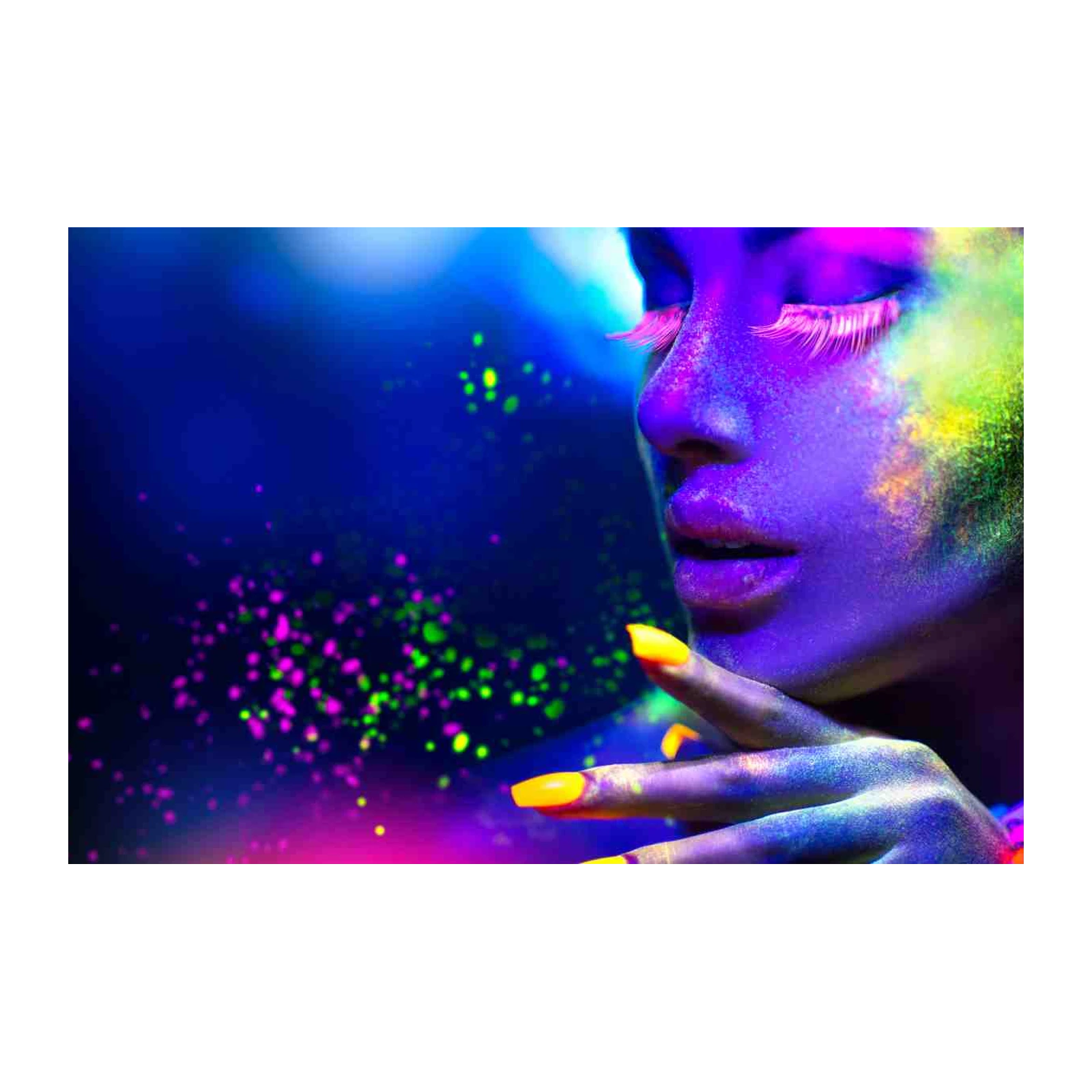 Neon Glow Portrait Wall Art